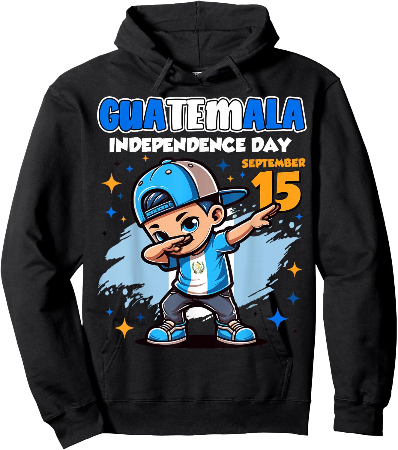 Guatemala Independence Day September 15 Celebration boys Hoodie - Hoodie | Black