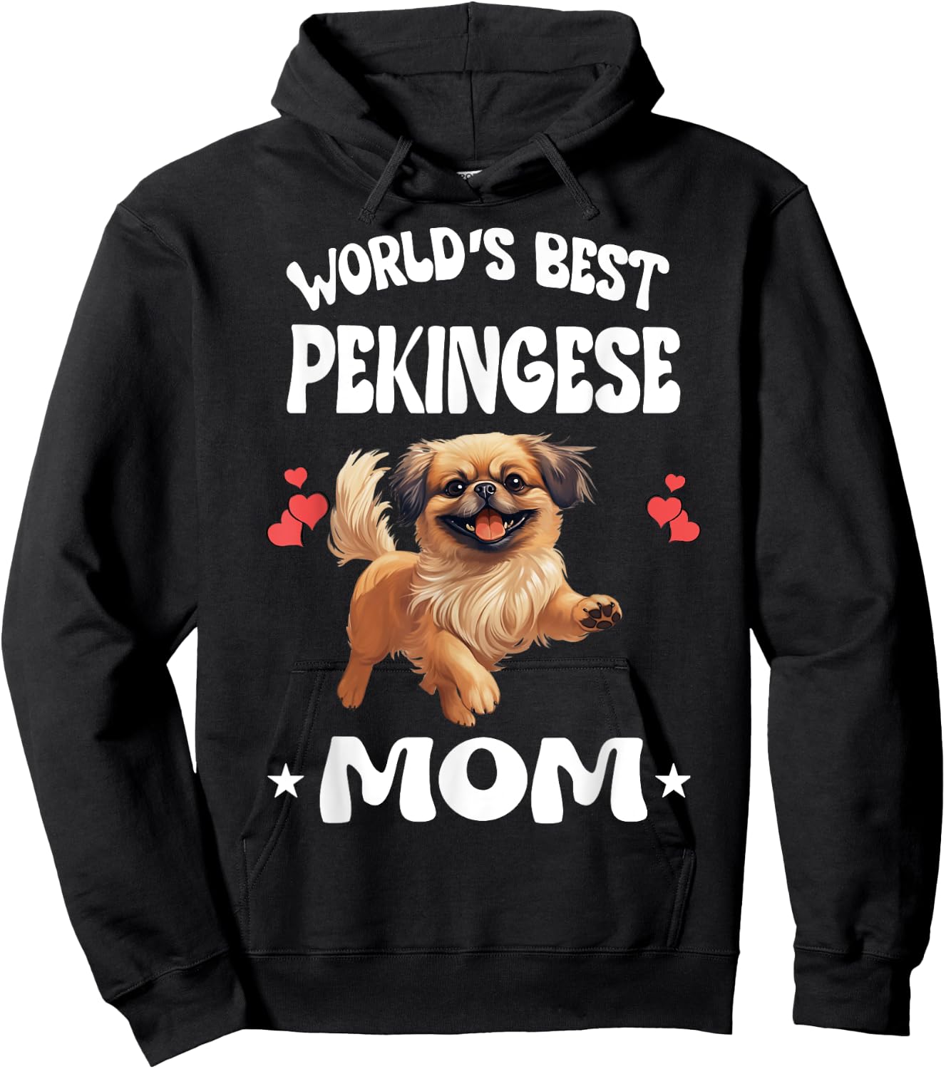 World's Best Pekingese Mom Dog Pets Hoodie - Hoodie | Black