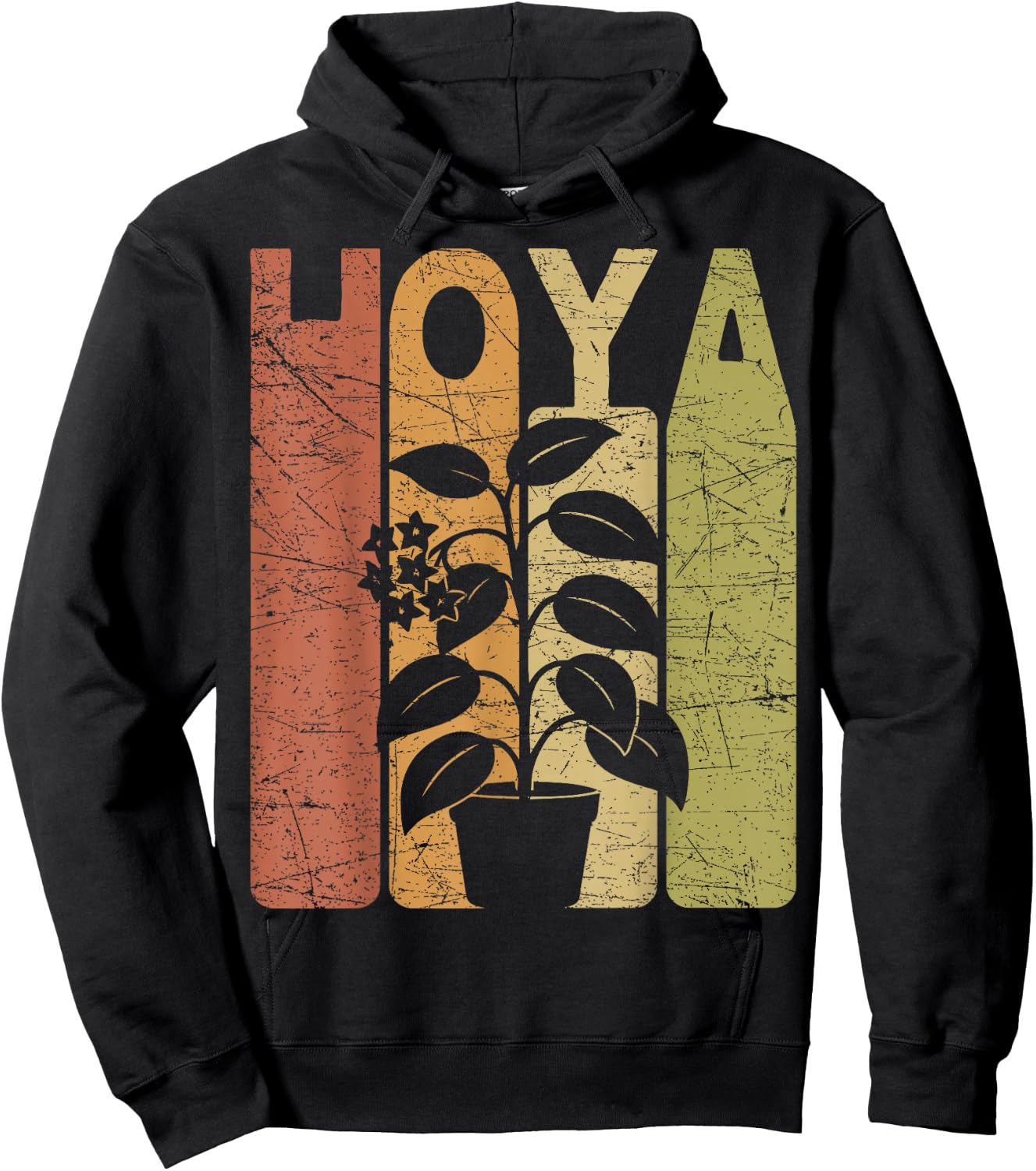 Hoya Vintage Botanist Retro Hoya Gardening Hoodie - Hoodie | Black