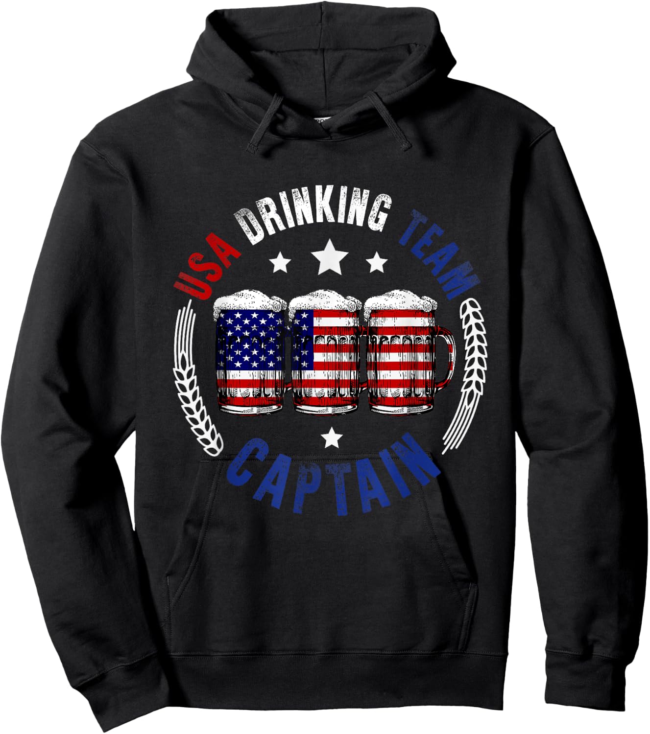 Drink Beer Can United States Flag Drinking American Team Hoodie - Hoodie | Black
