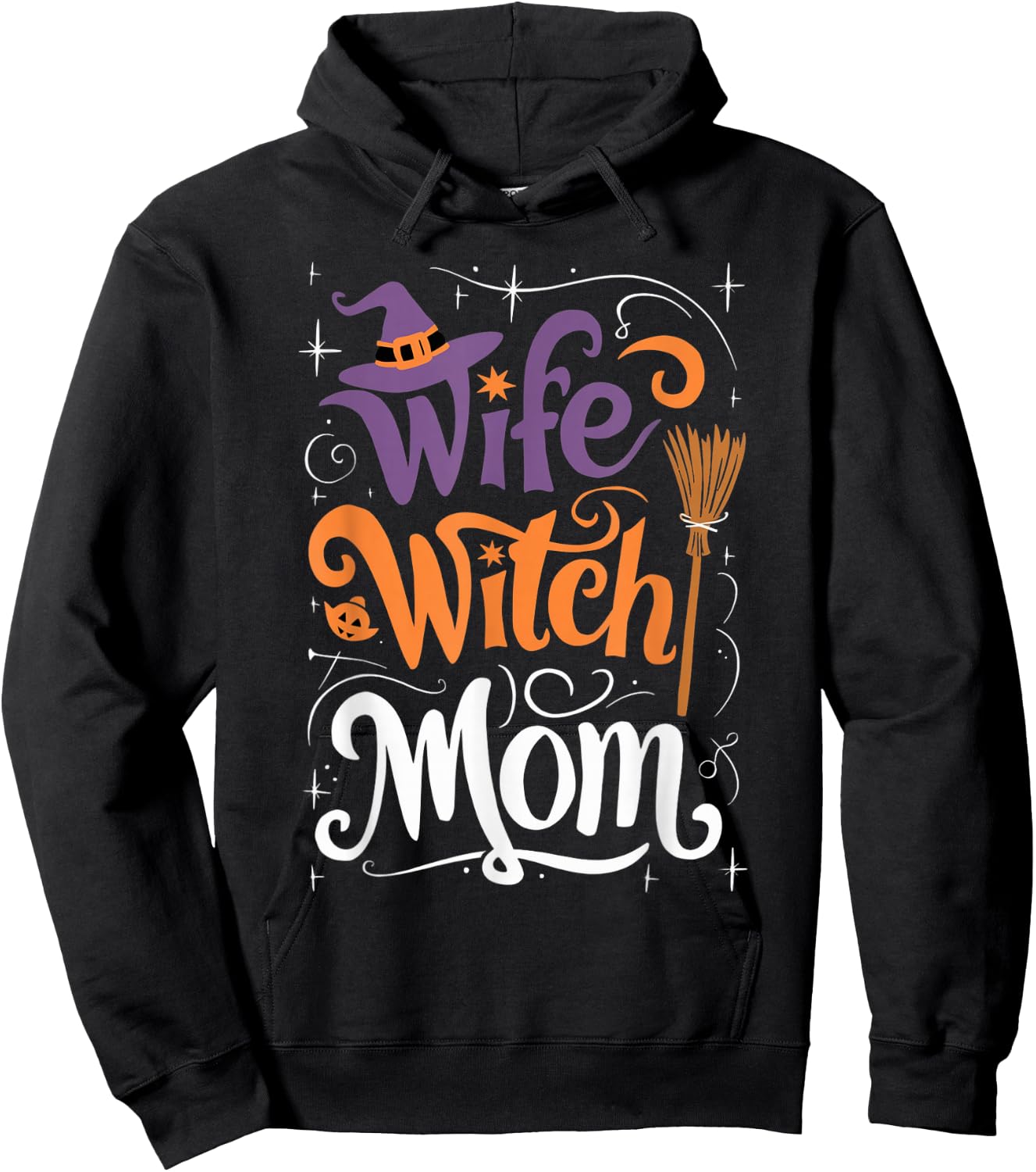 Funny Halloween Wife Witch Mom Hoodie - Hoodie | Black