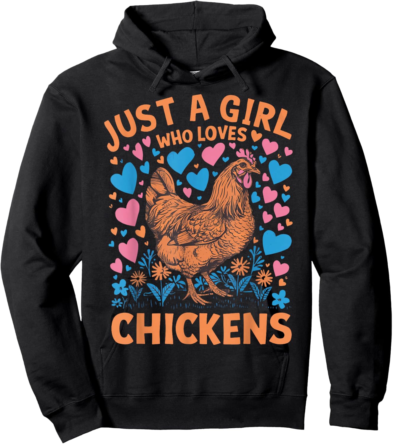 Just A Girl Who Loves Chickens Hoodie - Hoodie | Black
