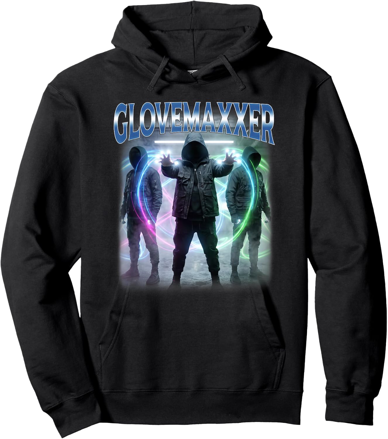 Glovemaxxer Dark Gloving Psychology Meme Hoodie - Hoodie | Black