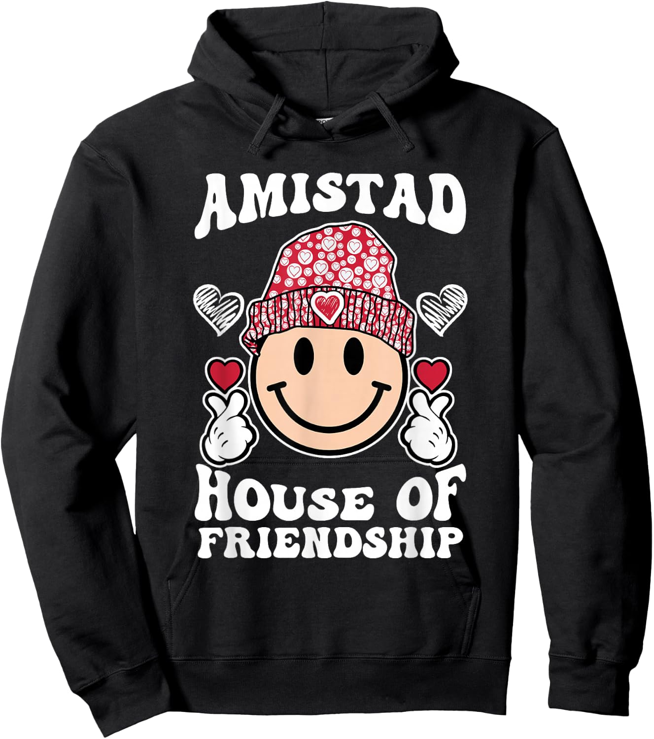 Amistad House Of Friendship Friendly School Spirit Kids Hoodie - Hoodie | Black