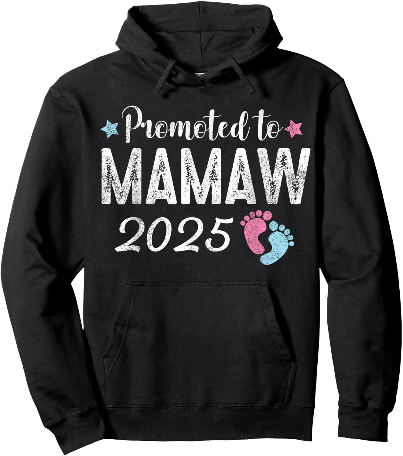 Mamaw 2025 Promoted To Be Mamaw Est 2025 Hoodie - Hoodie | Black