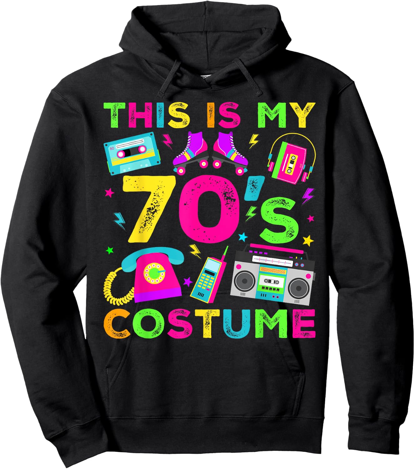 This is my 70's Costume Outfit Seventies Retro Party Hoodie - Hoodie | Black