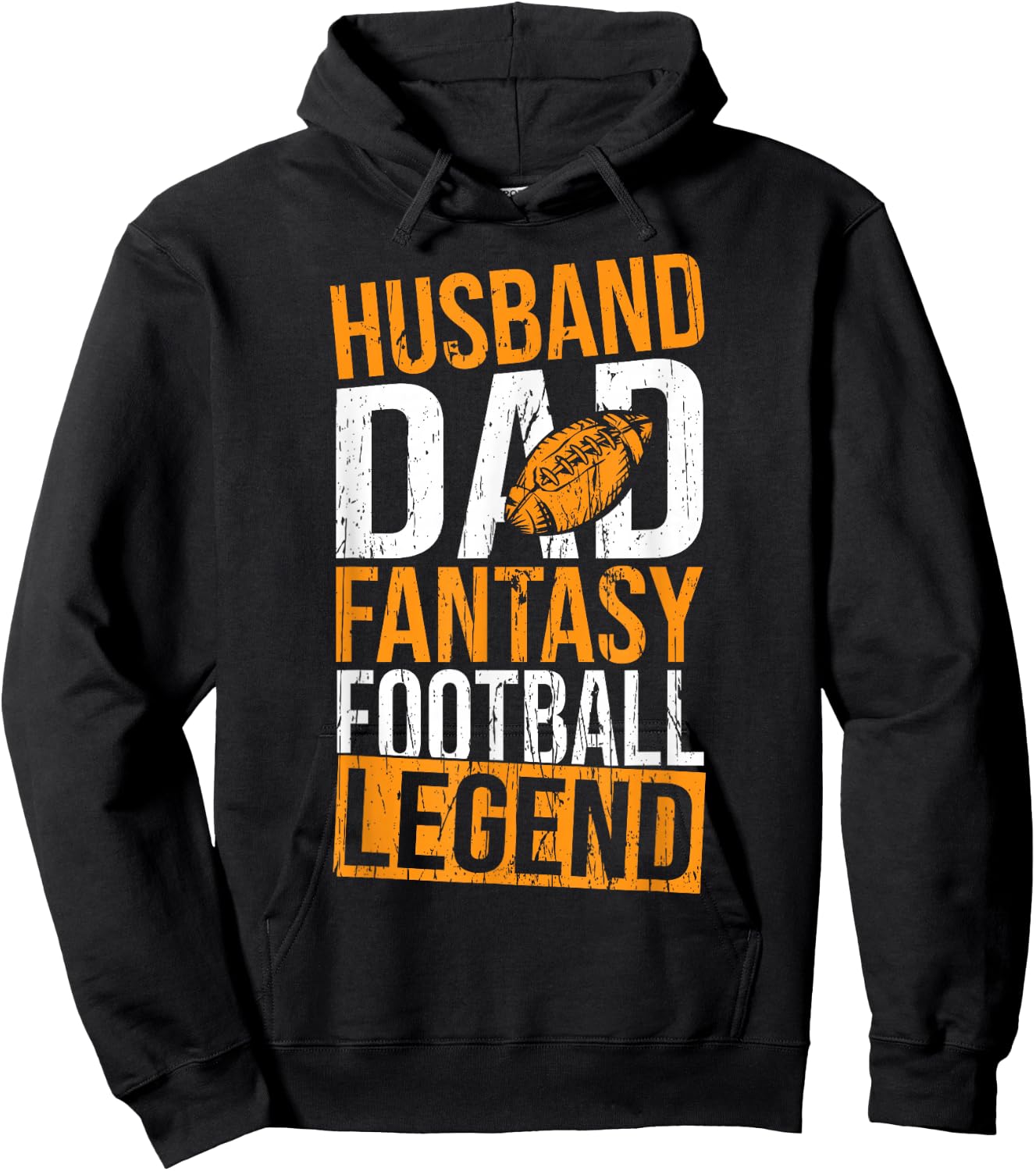 Fantasy Football Legend Flag husband Dad Father's Day Hoodie - Hoodie | Black
