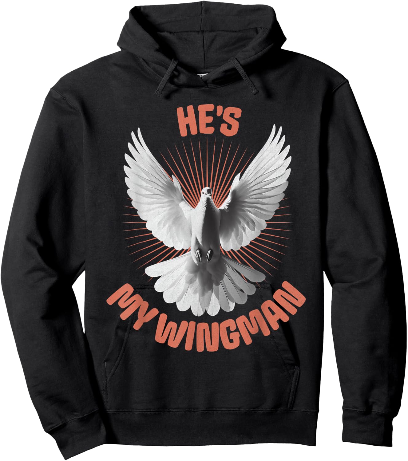 He's My Wingman, Humourous Gifts Of The Holy Spirit My Guide Hoodie - Hoodie | Black