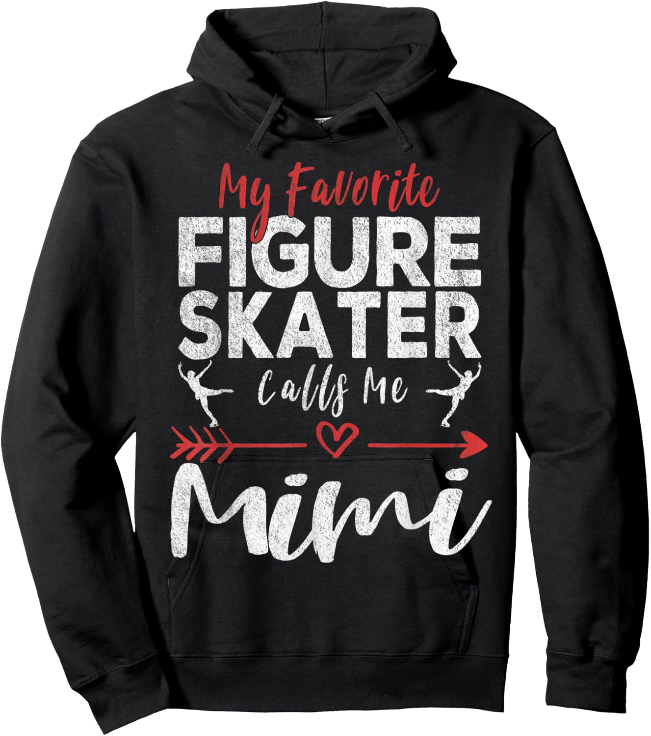My Favorite Figure Skater Calls Me Mimi Ice Skating Grandma Hoodie - Hoodie | Black