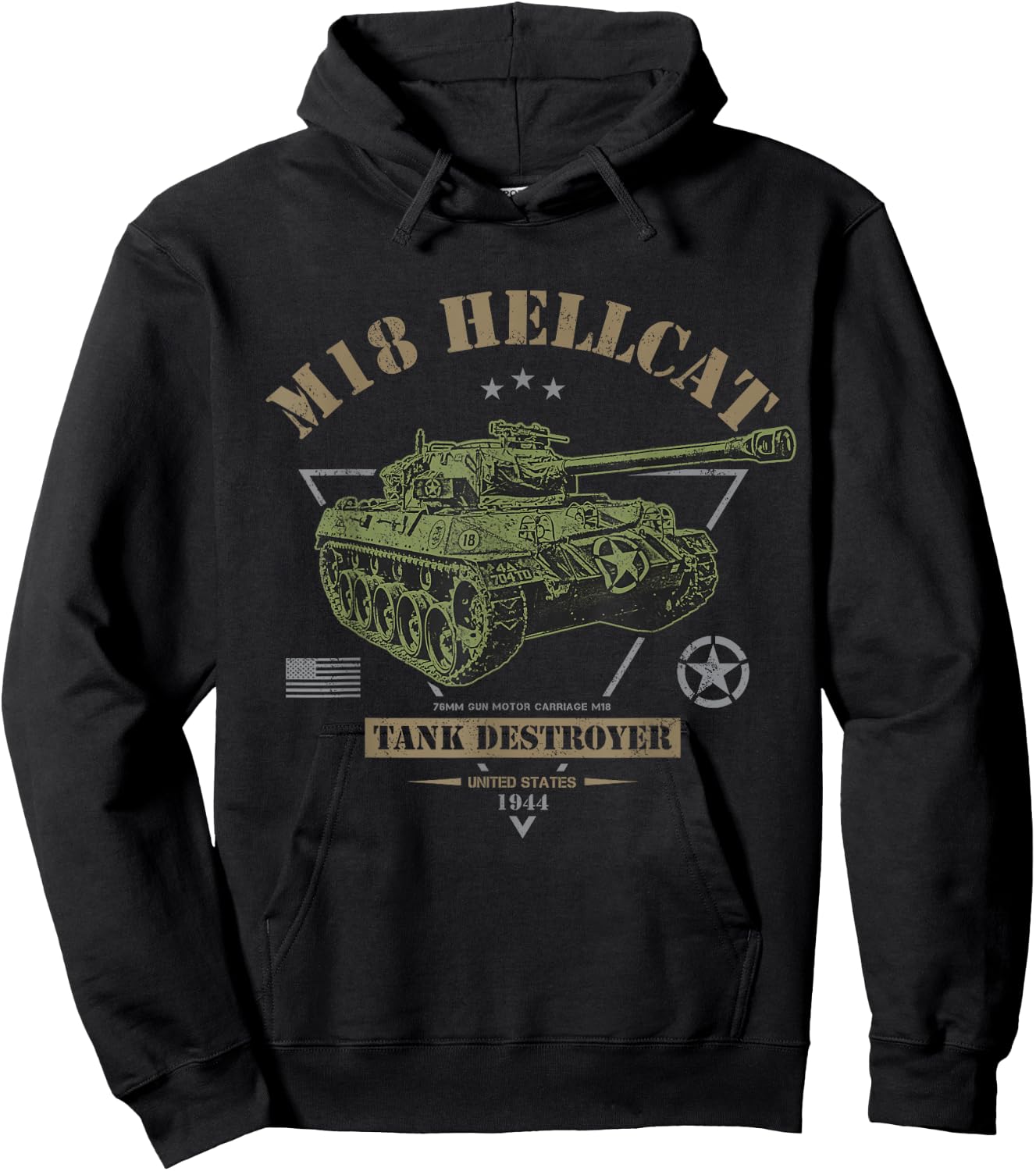 M18 Hellcat WW2 Tank Destroyer Hoodie - Hoodie | Black