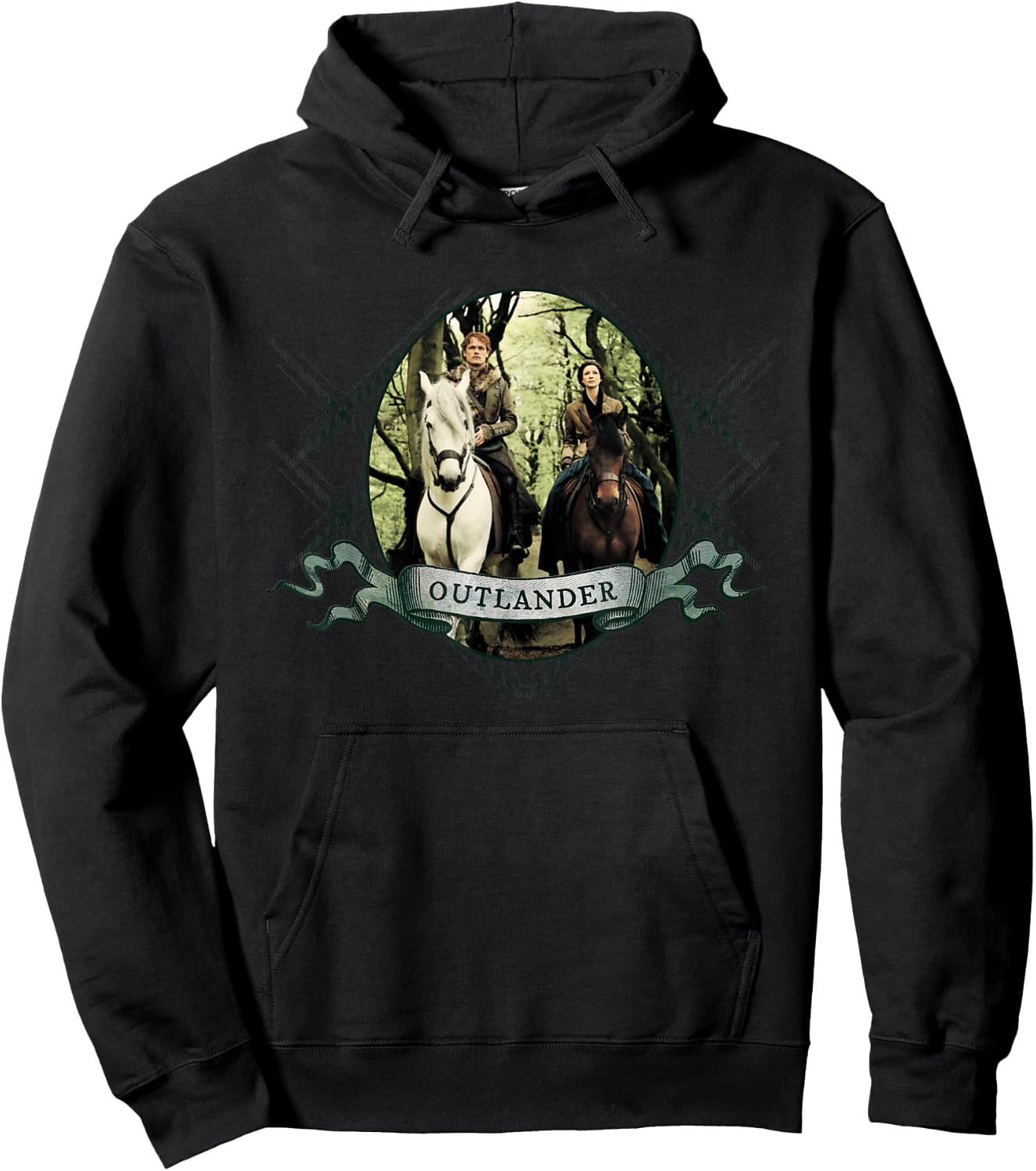 Outlander Banner with Horses Hoodie - Hoodie | Black