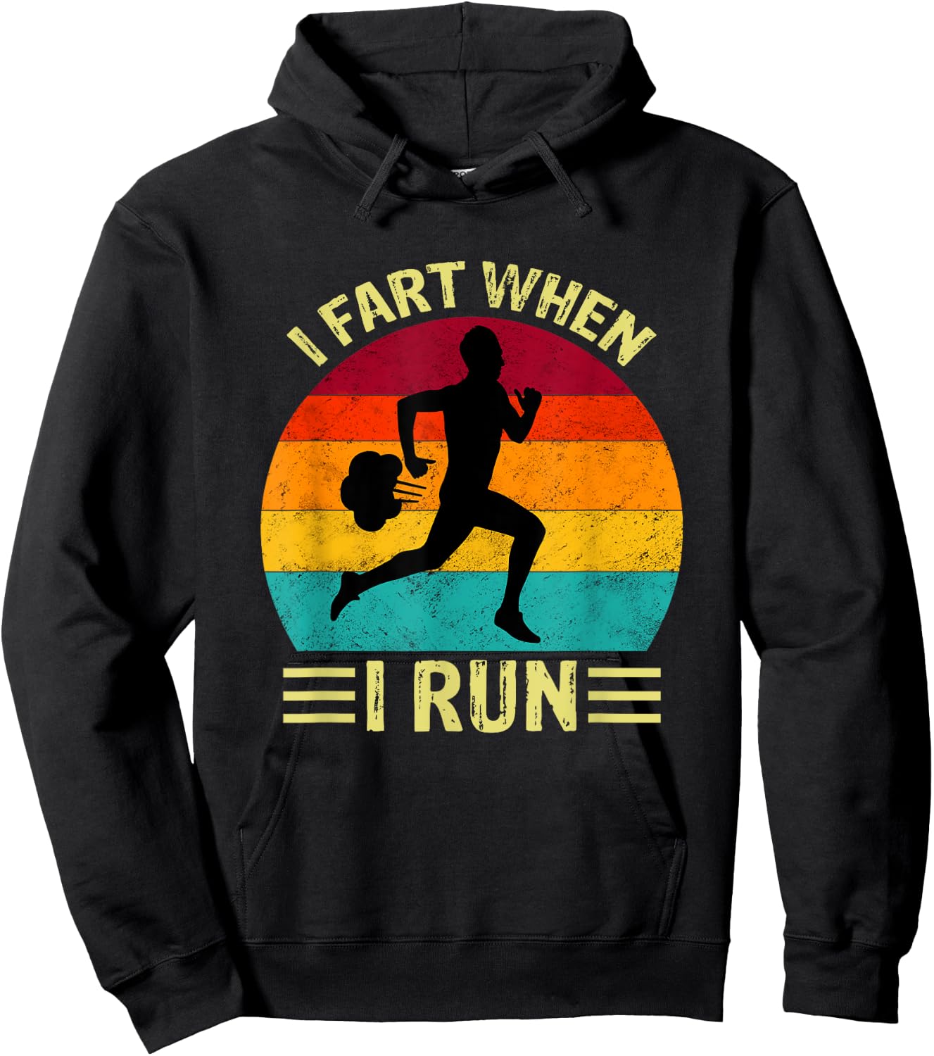 I Fart When I Run Funny Running Hoodie - Hoodie | Black