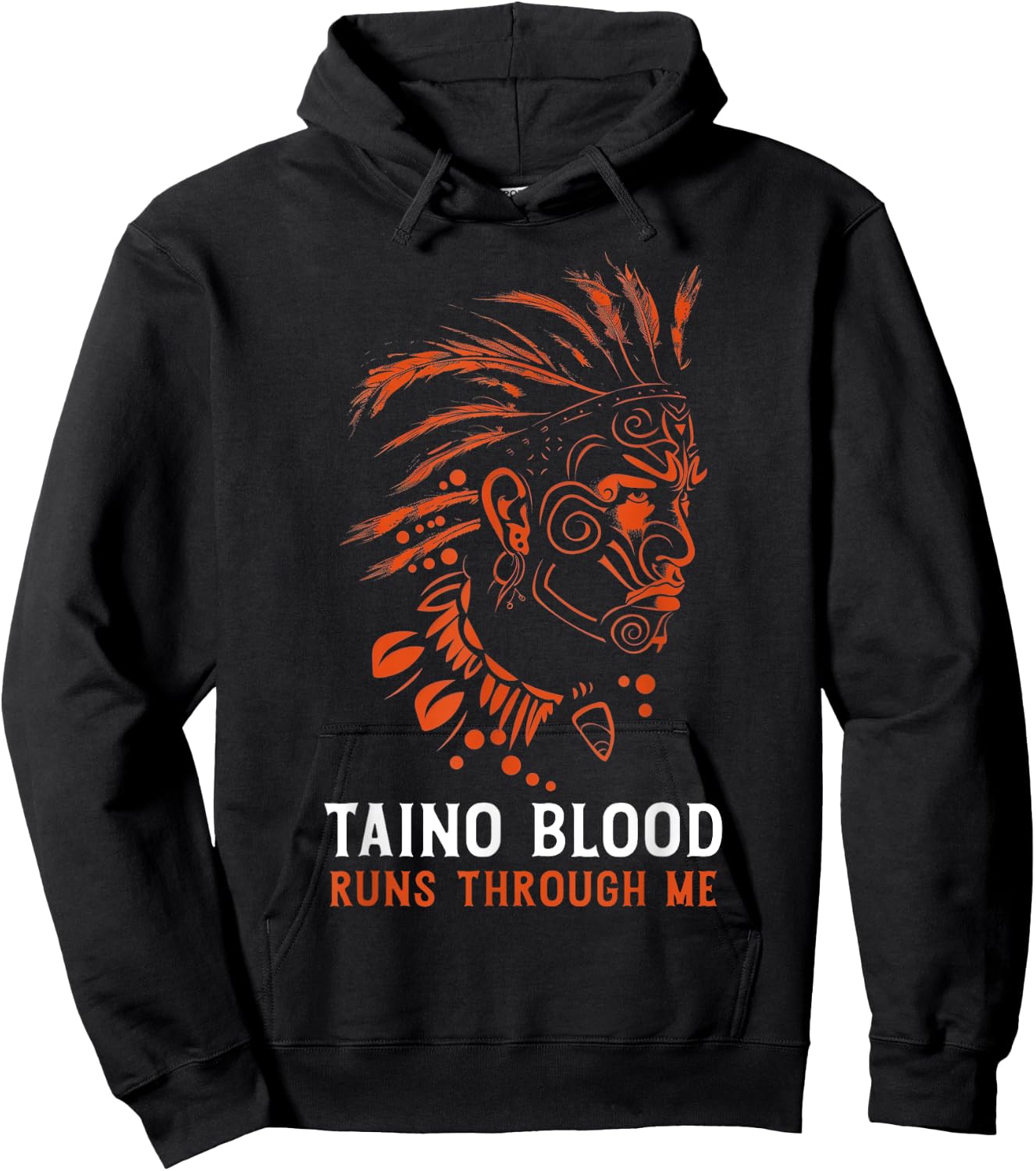 Taino Blood Runs Through Me Boricua Boriken Pride Hoodie - Hoodie | Black