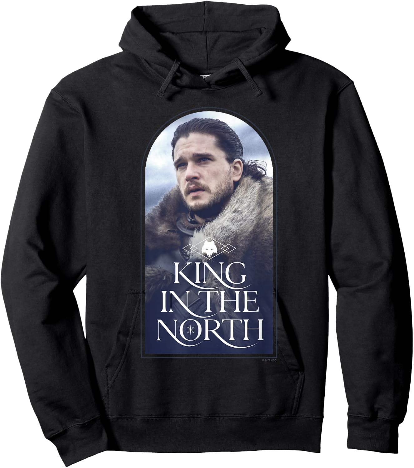 Game Of Thrones Jon Snow King In The North Cinematic Arch Hoodie - Hoodie | Black