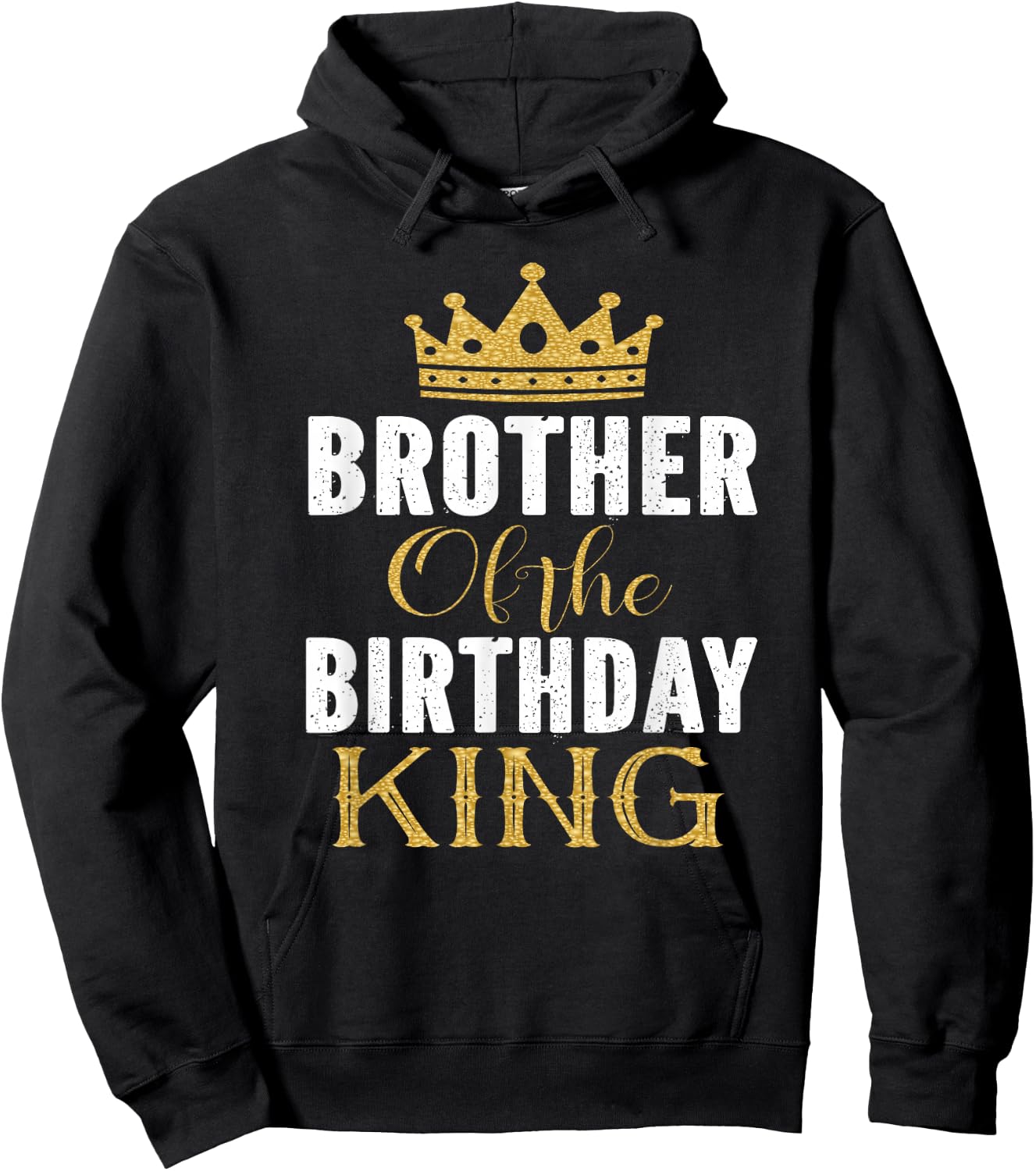 Brother Of The Birthday King Boys Bday Party Gift Hoodie - Hoodie | Black