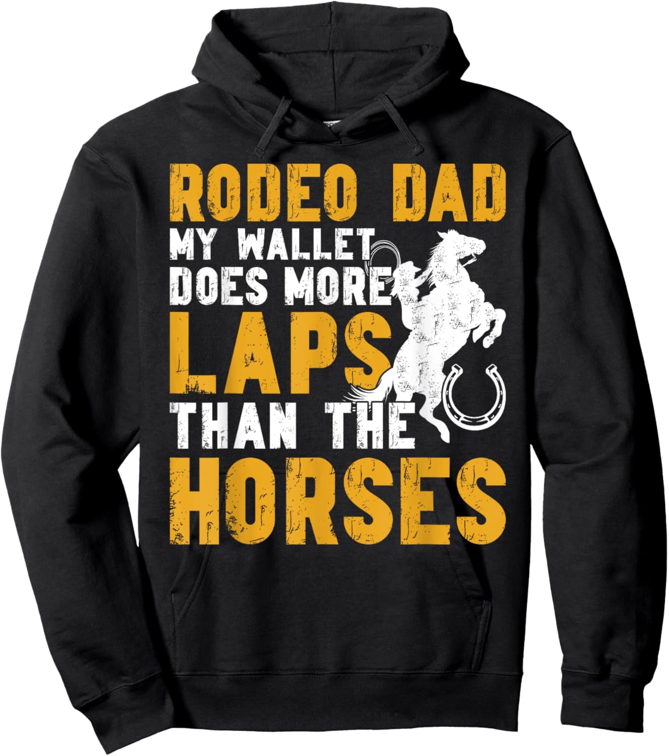 Rodeo Dad Funny Father Of A Rodeo Rider Dad Hoodie - Hoodie | Black