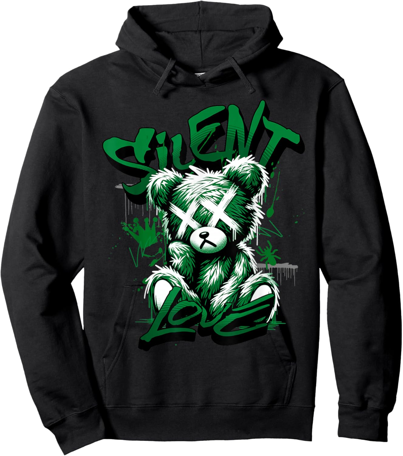 Silent Love Lucky Green 5s Matching Women Hoodie - Hoodie | Black