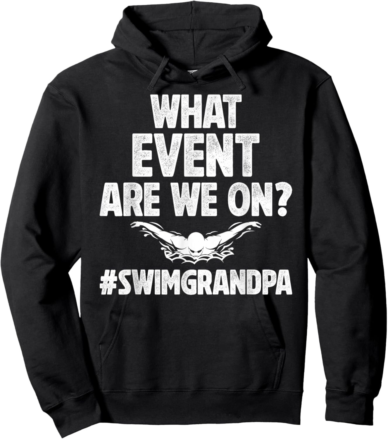 Swim Grandpa Funny Swimming Grandpa Of A Swimmer Grandfather Hoodie - Hoodie | Black
