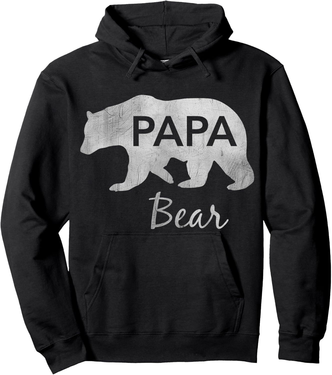 Papa Bear Great Gift Dad, Father, Grandpa Hoodie - Hoodie | Black