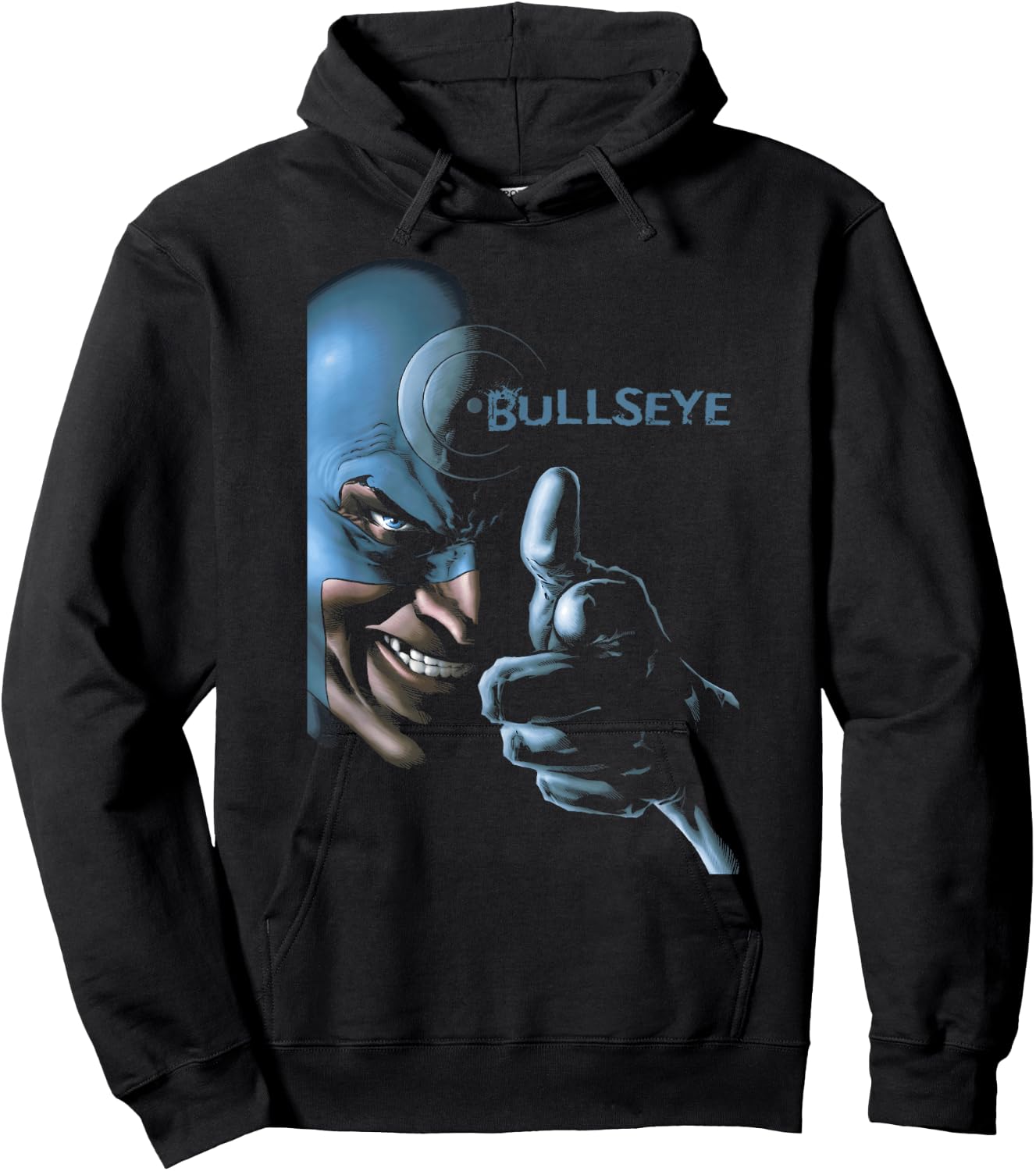 Marvel Comics Vintage Bullseye Big Face Poster Hoodie - Hoodie | Black