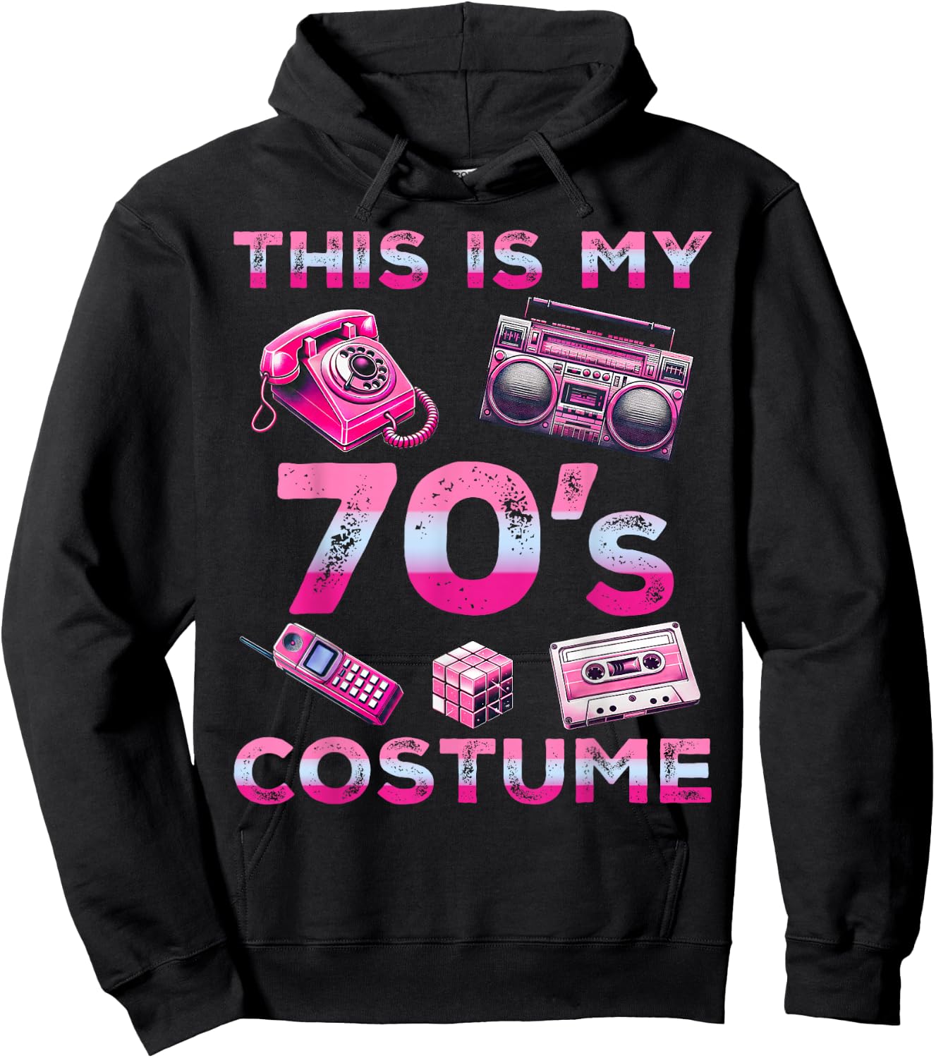 This is my 70's Costume Outfit Seventies Retro Party Hoodie - Hoodie | Black