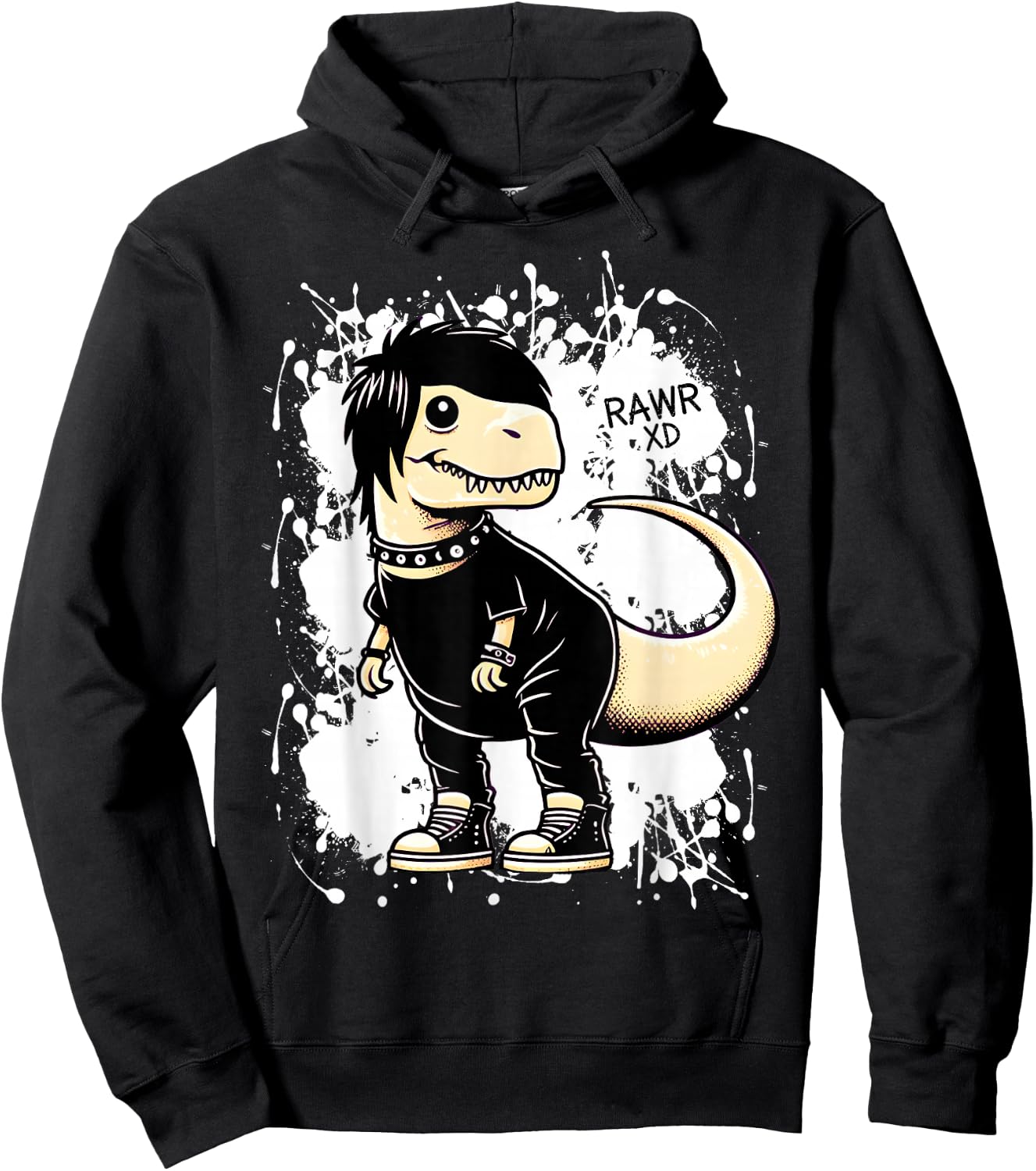 Rawr XD Scene Kid Dinosaur Funny Hoodie - Hoodie | Black