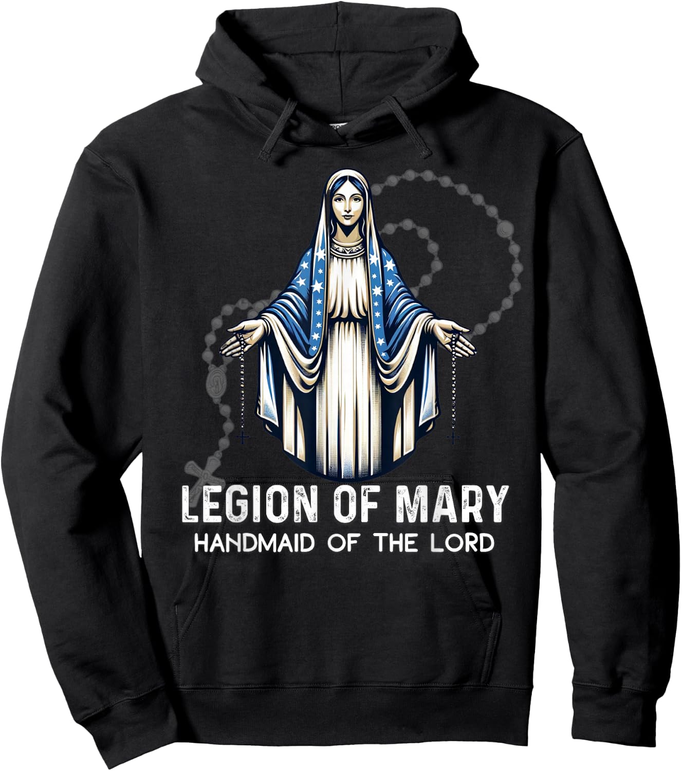 Legion Of Mary Our Lady Catholic Hoodie - Hoodie | Black