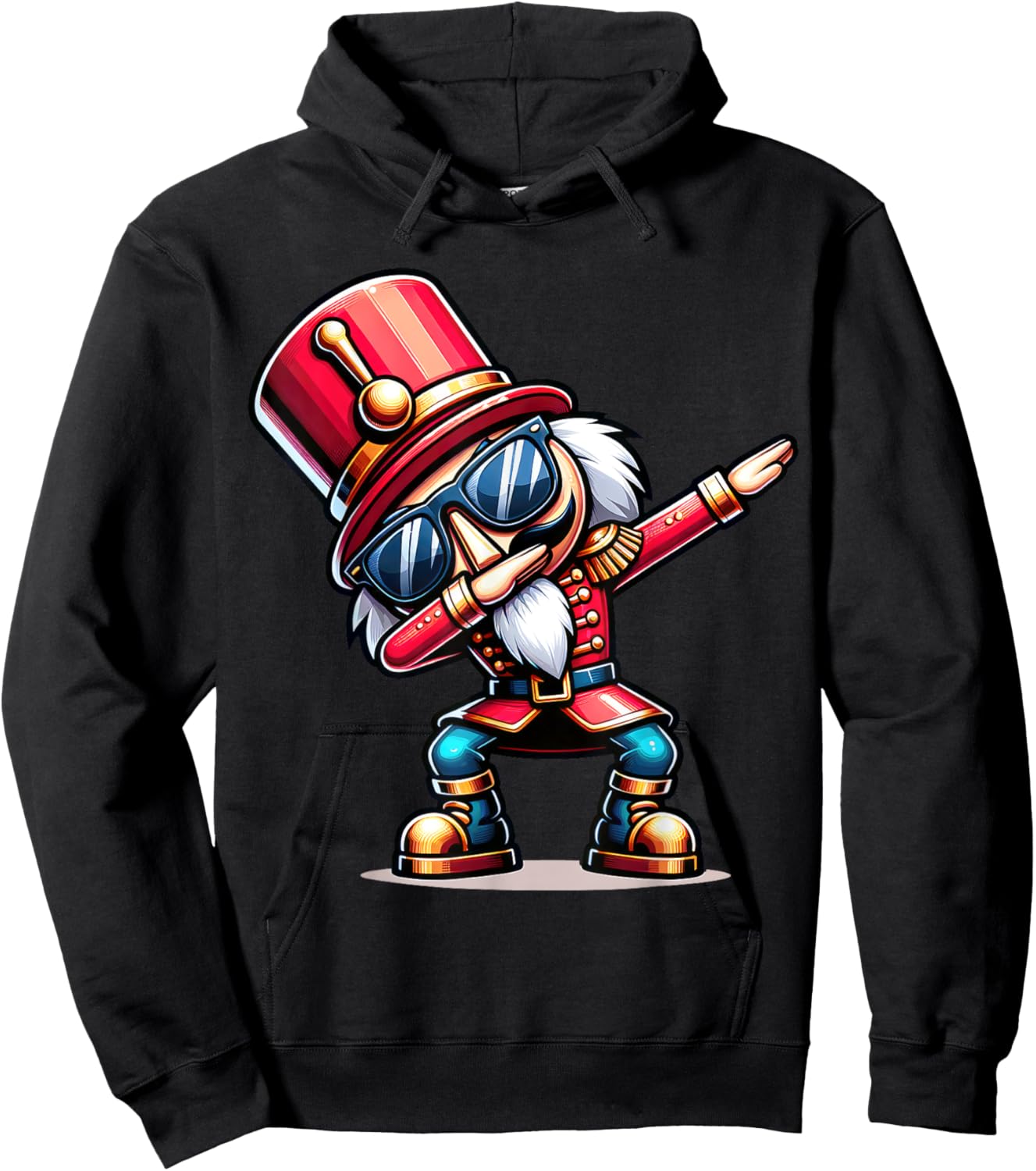 Christmas Nutcracker Dabbing Boys Santa Xmas Funny Hoodie - Hoodie | Black