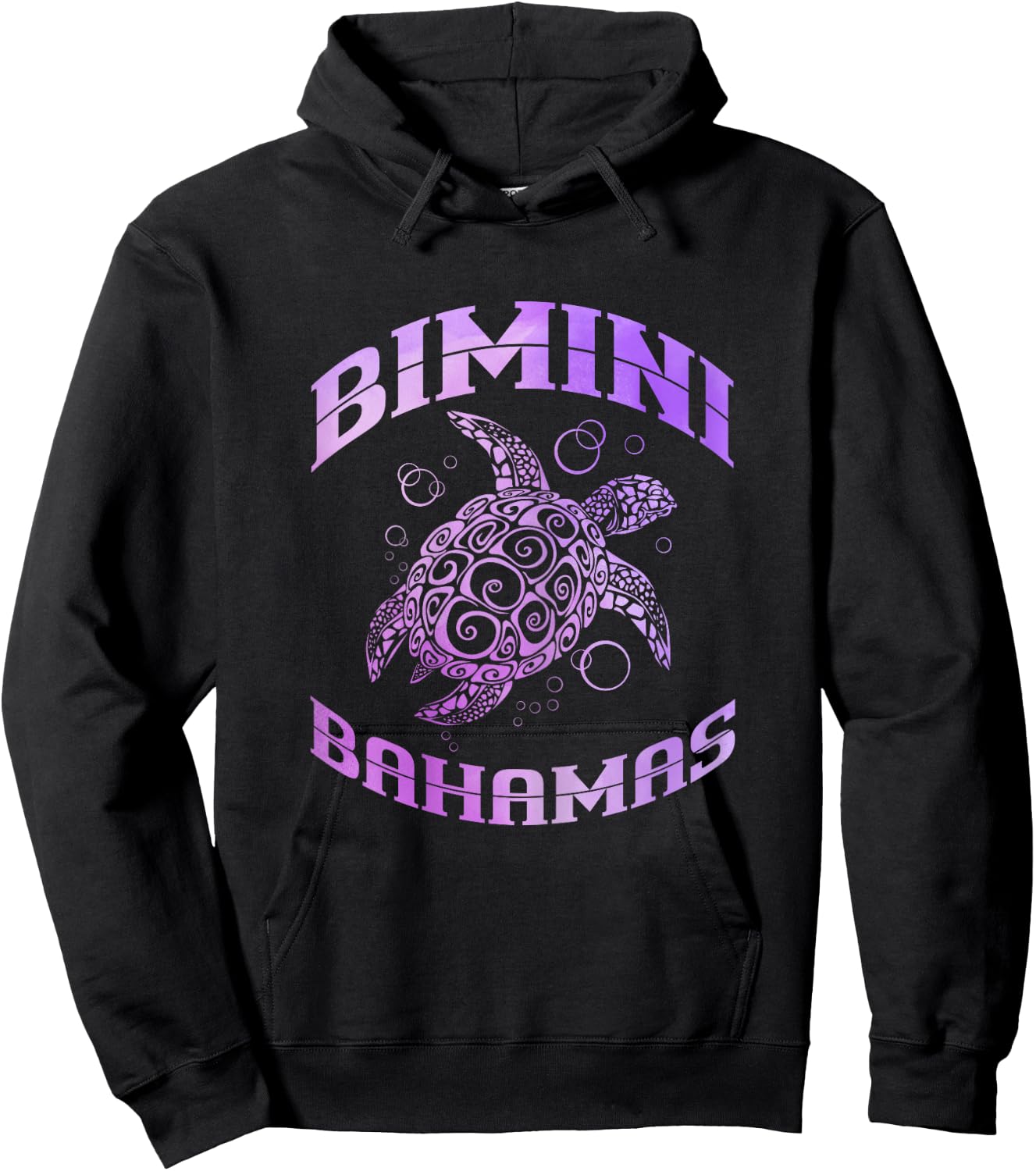 Bimini Bahamas Sea Turtle Beach Vacation Summer Hoodie - Hoodie | Black