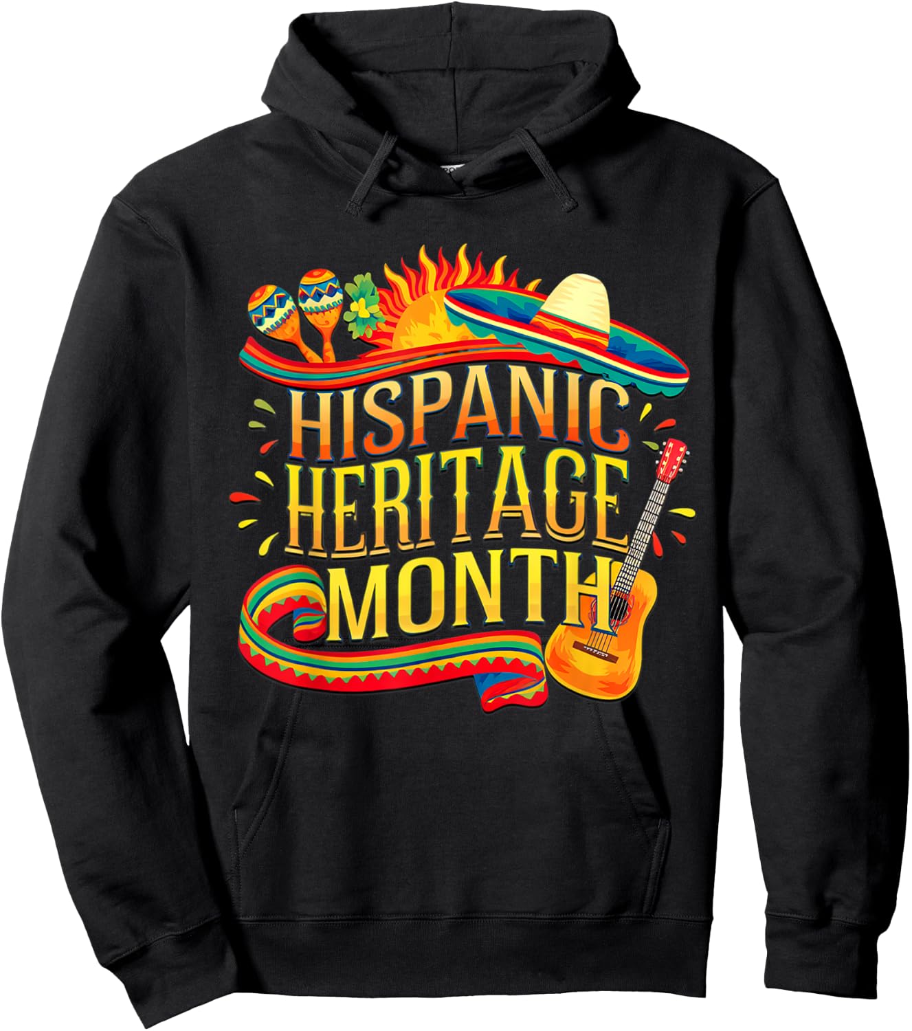 National Hispanic Heritage Month Celebrate Women Hoodie - Hoodie | Black