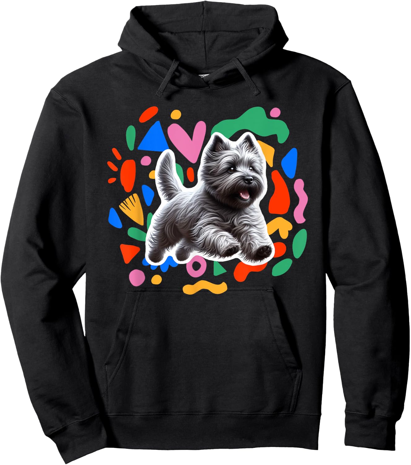 Cairn Terrier Colorful Design Dog Hoodie - Hoodie | Black