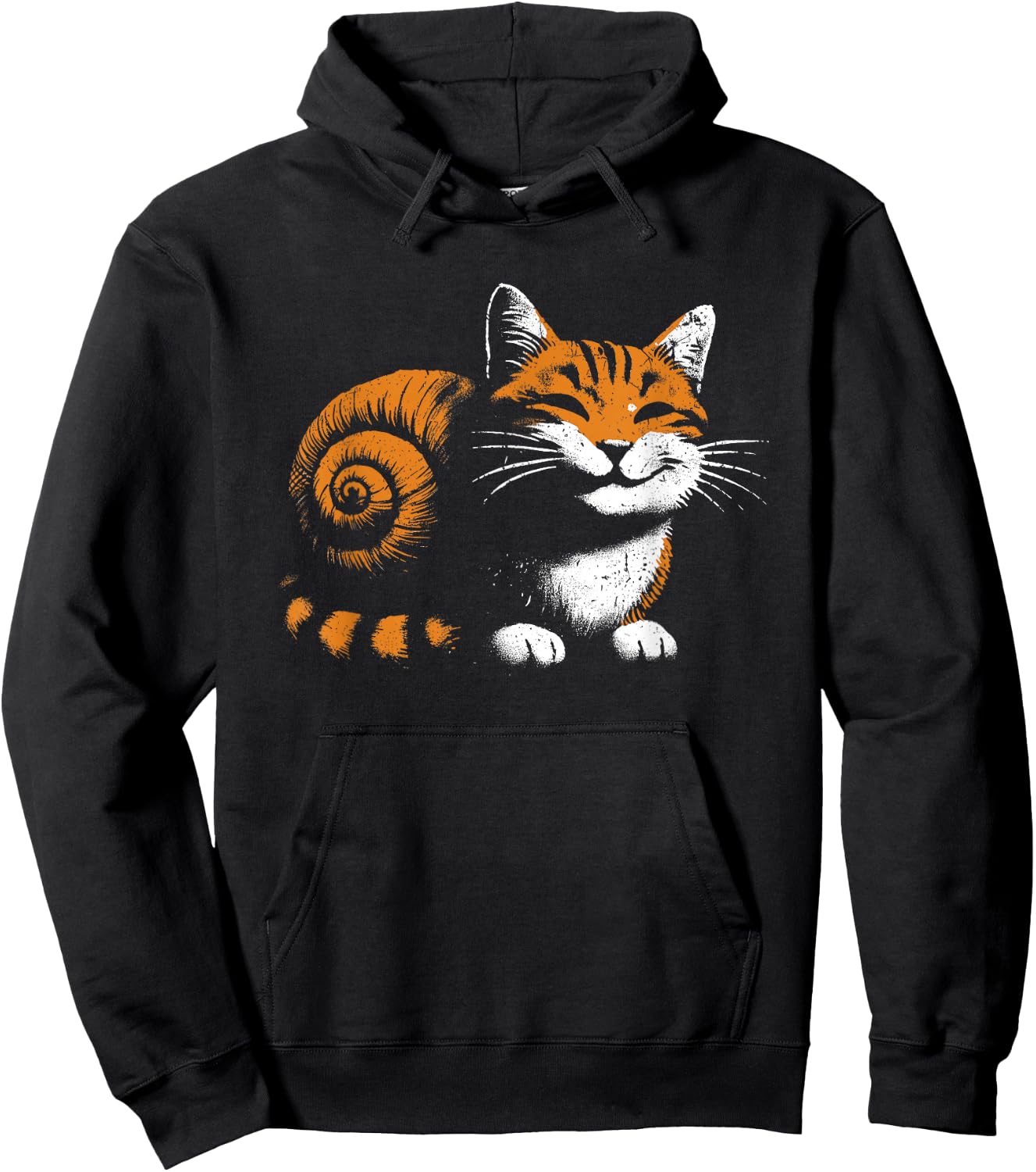Cat Snail - Vintage Funny Graphic 2 in 1 Cat Snail Lover Hoodie - Hoodie | Black