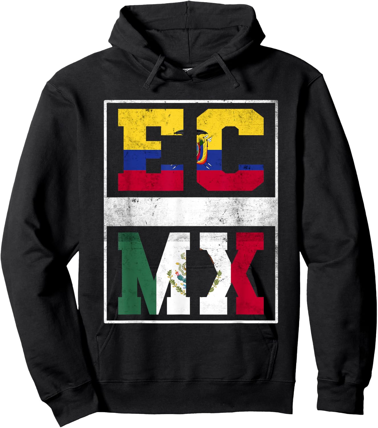 Ecuador and Mexico Mix Ecuadorian Mexican Roots Hoodie - Hoodie | Black