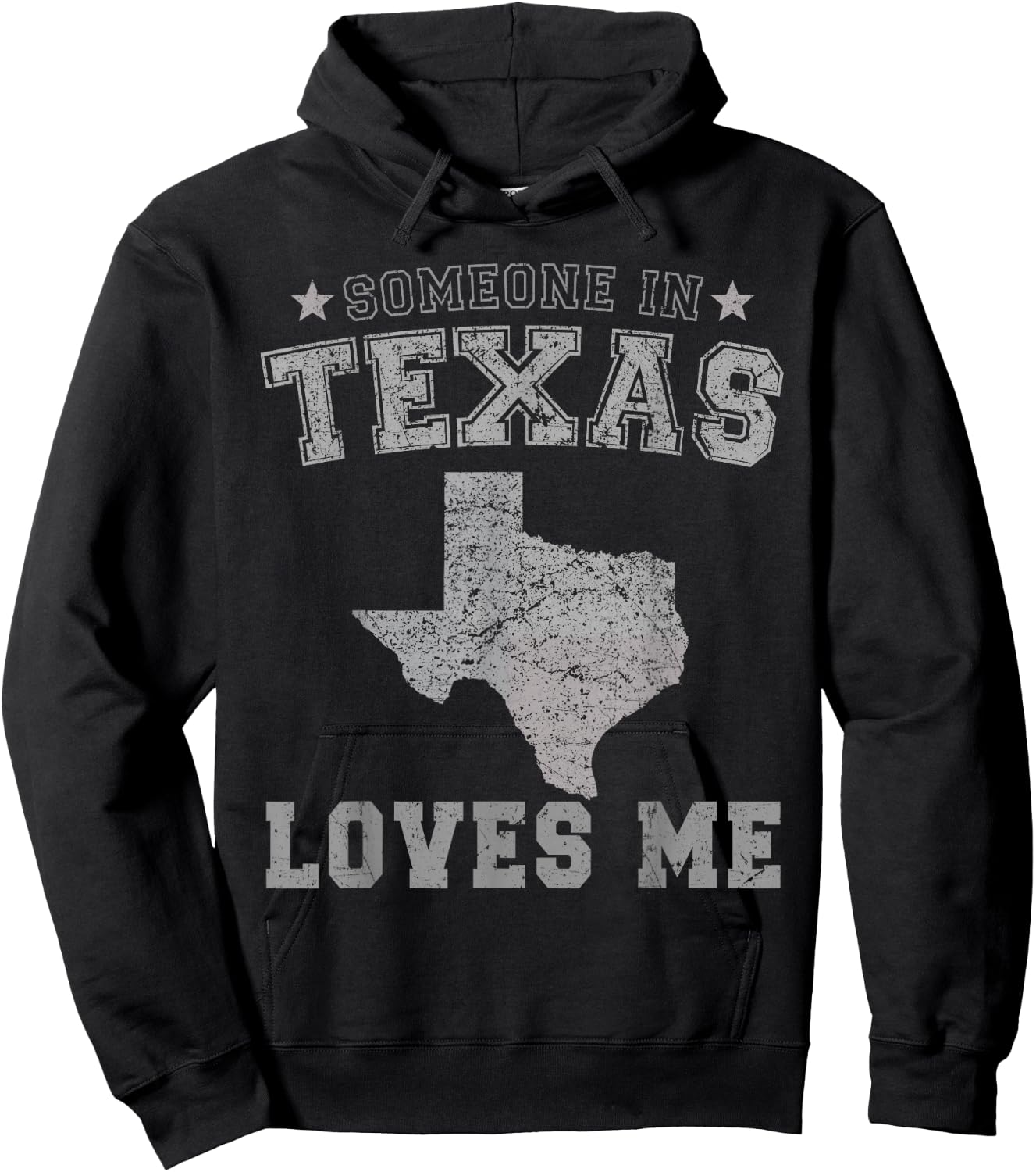 Someone in Texas Loves Me Heart Vintage State Hoodie - Hoodie | Black