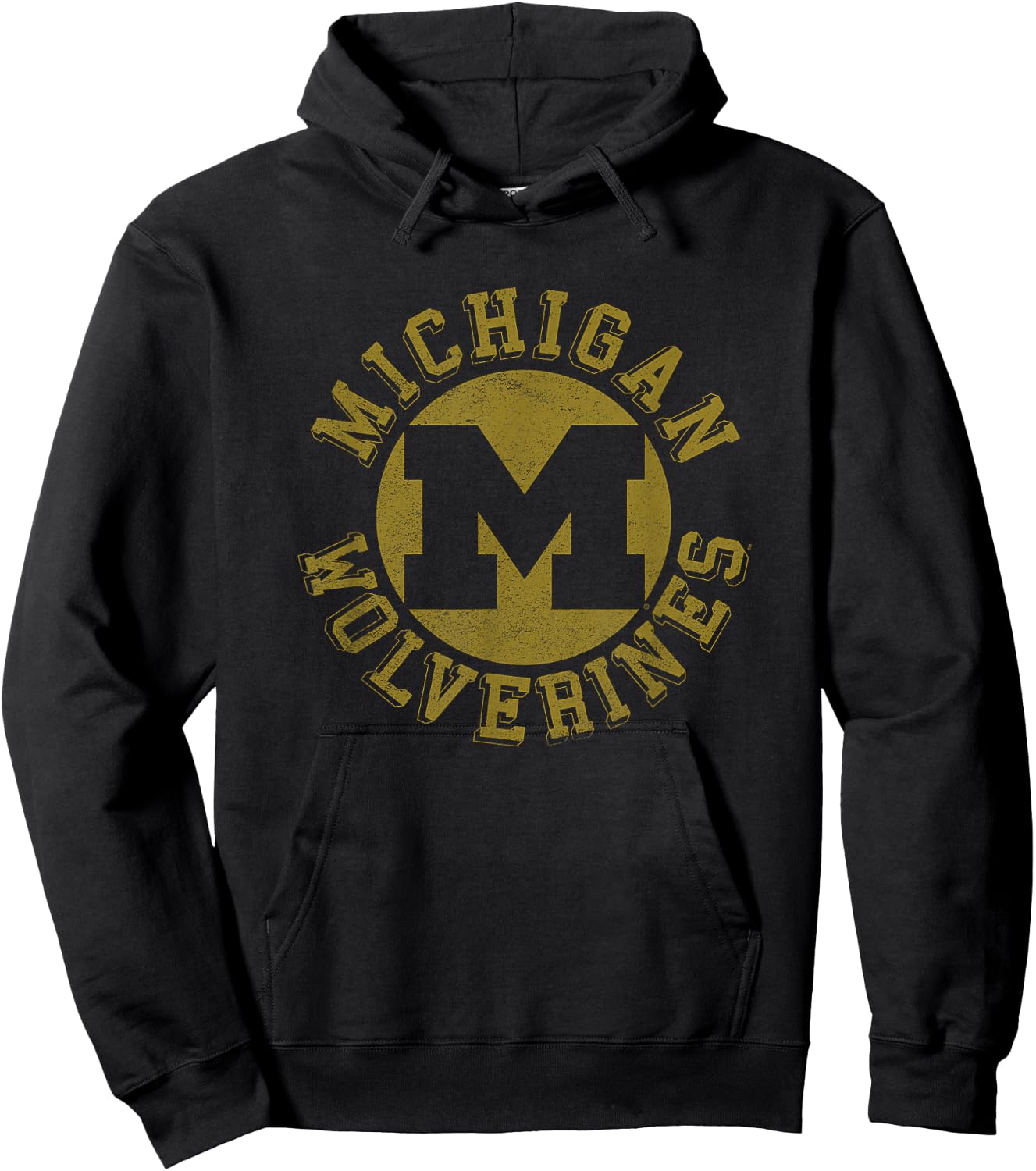 University of Michigan Wolverines U of M Classic Retro Stamp Hoodie - Hoodie | Black