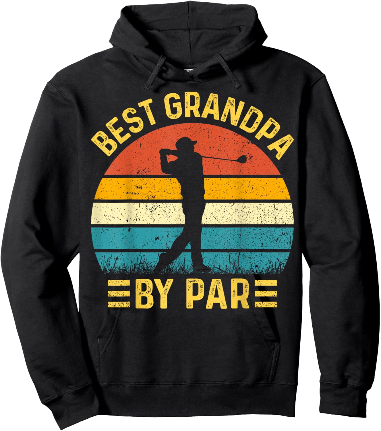 Best Grandpa By Par Father's Day Golfing Golf Grandpa Hoodie - Hoodie | Black