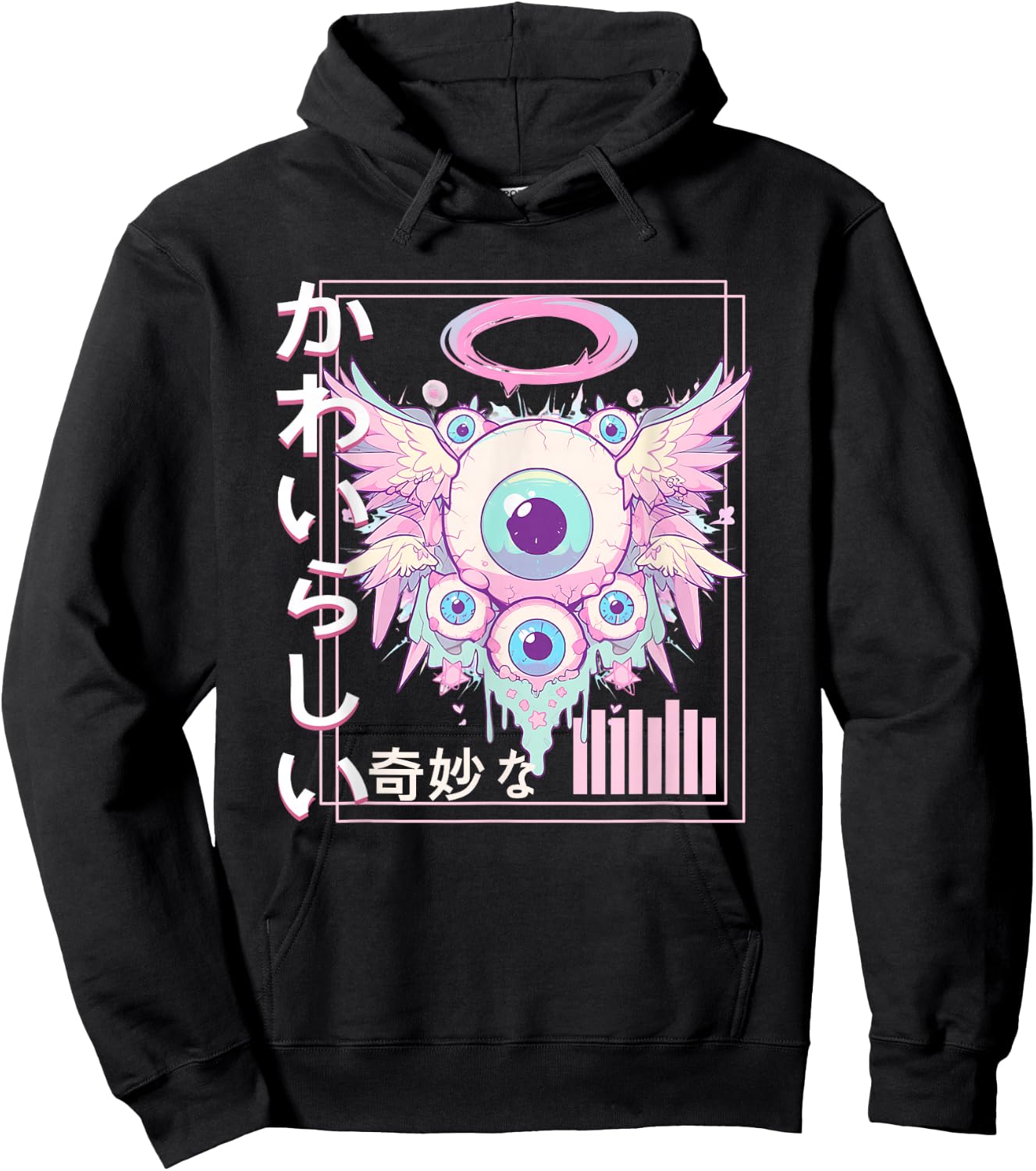 Biblically Accurate Angel Goth Pastel Weirdcore Aesthetic Hoodie - Hoodie | Black