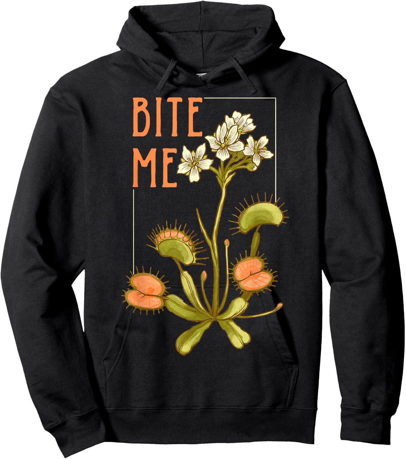 Venus Fly Trap Bite Me Hoodie - Hoodie | Black