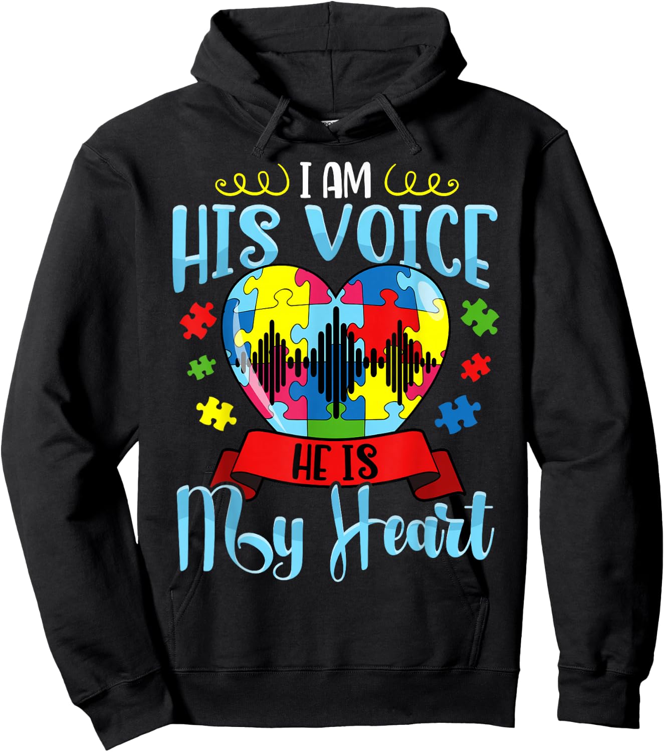 Autism Mom Shirt Autism Awareness Shirt Cute Hoodie - Hoodie | Black