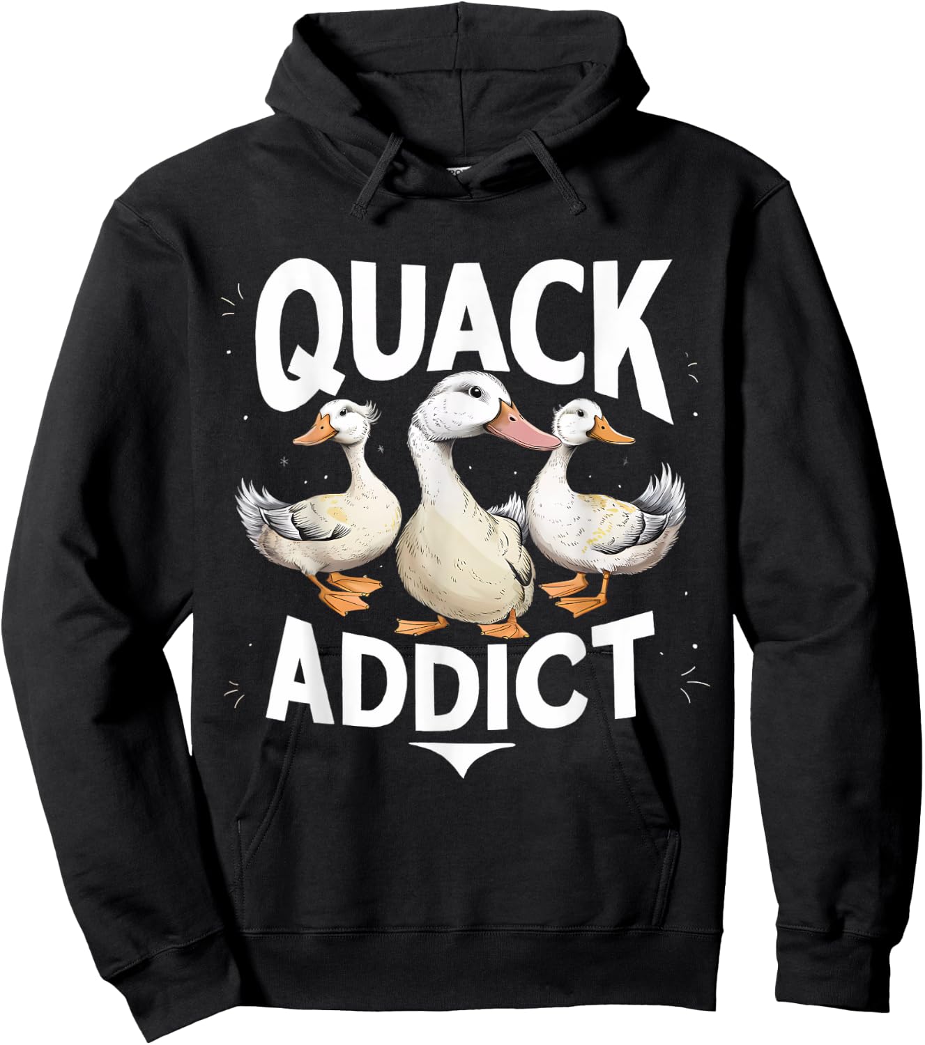 Quack Addict Funny Duck Lover Mallard Hoodie - Hoodie | Black
