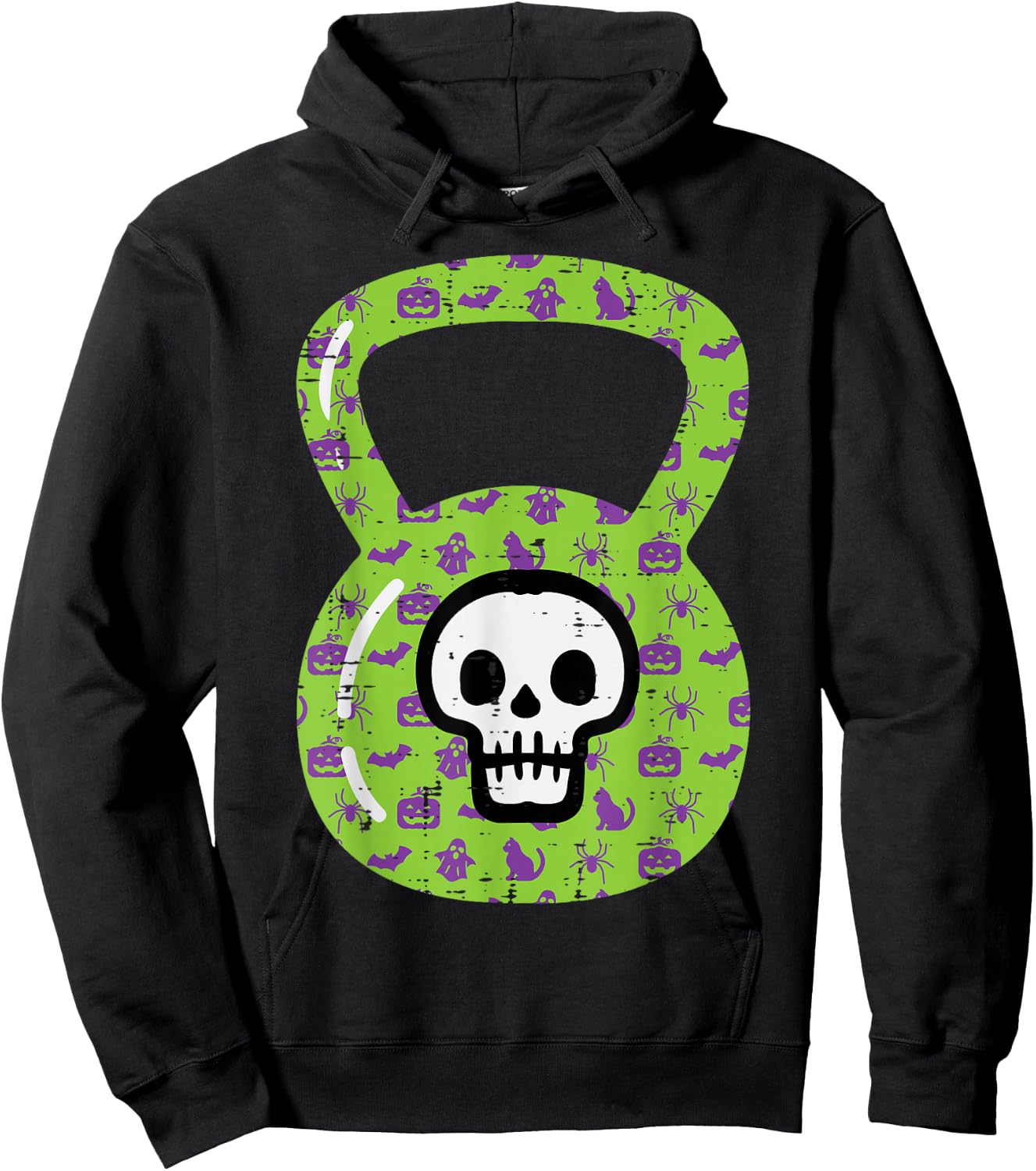 Halloween Gym Kettlebell Workout Exercise Costume Women Men Hoodie - Hoodie | Black