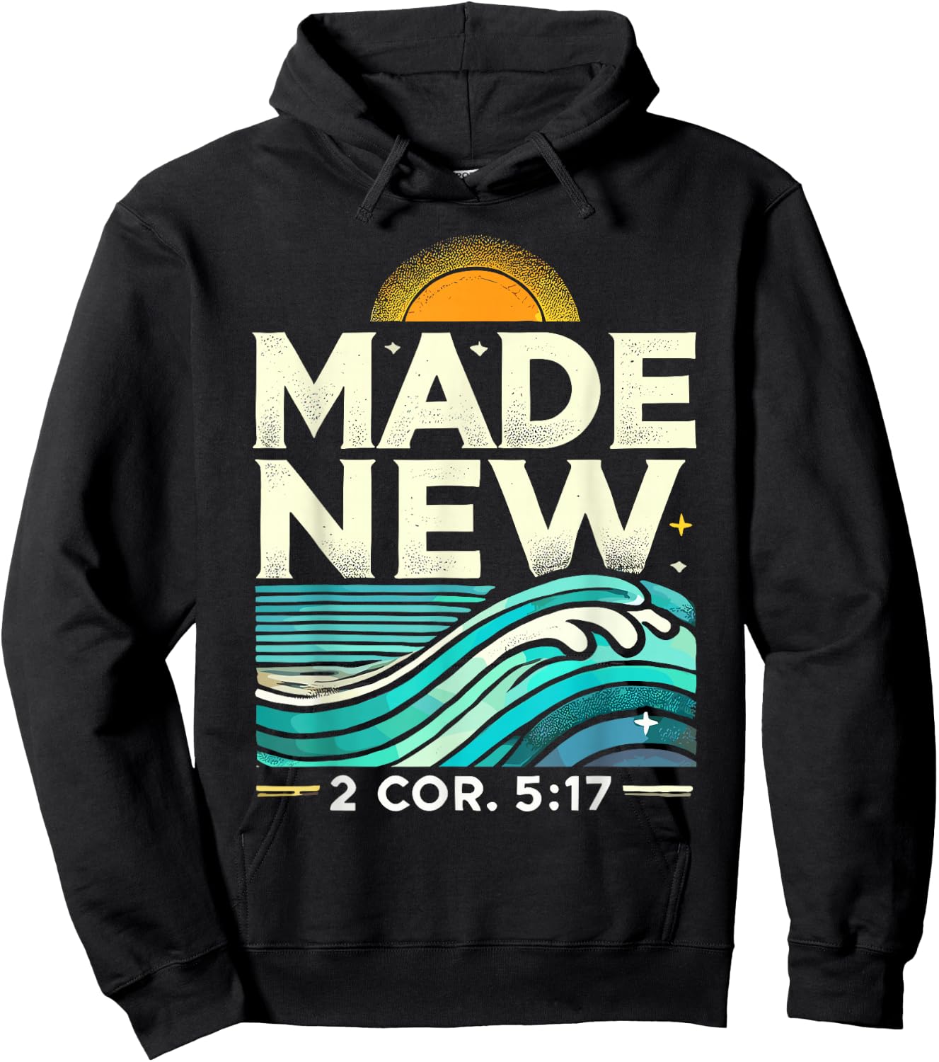 Made New Baptism Shirt Christian Shirts For Youth Baptized Hoodie - Hoodie | Black