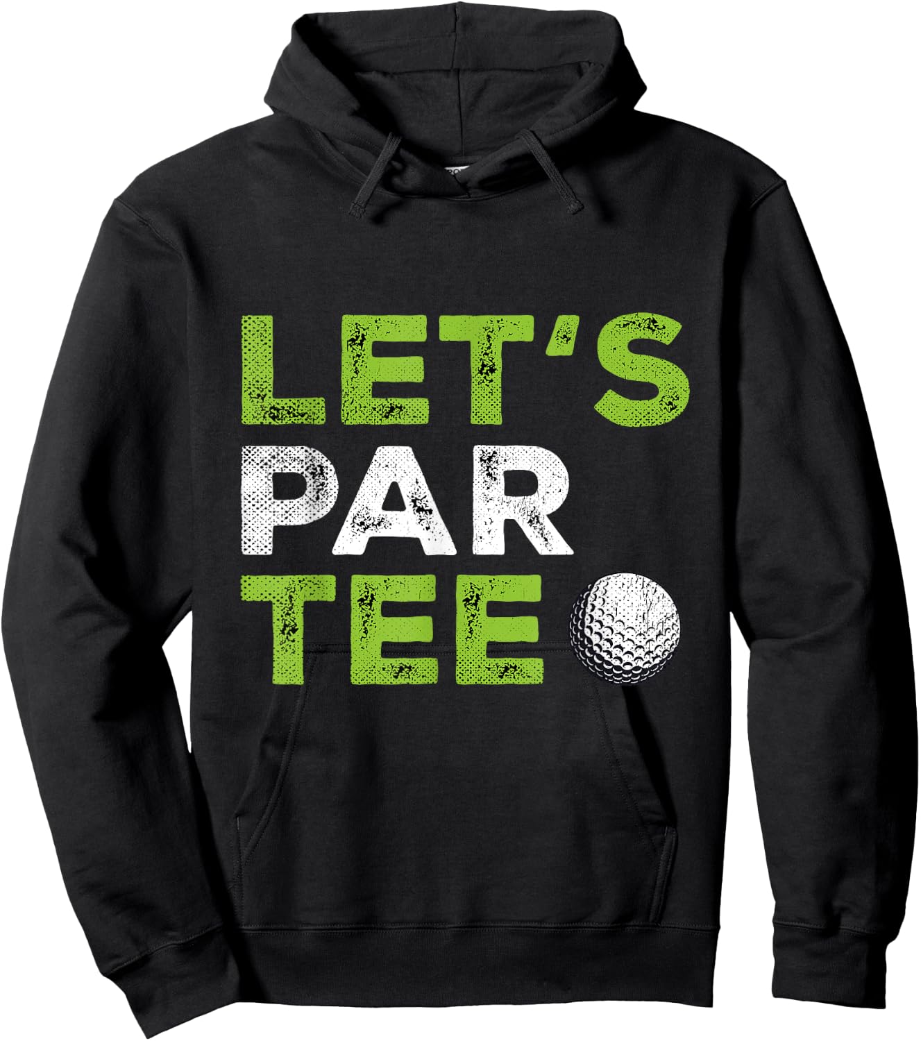 Lets Par Women Golf Ball Golfing Fan Men Golfer Hoodie - Hoodie | Black