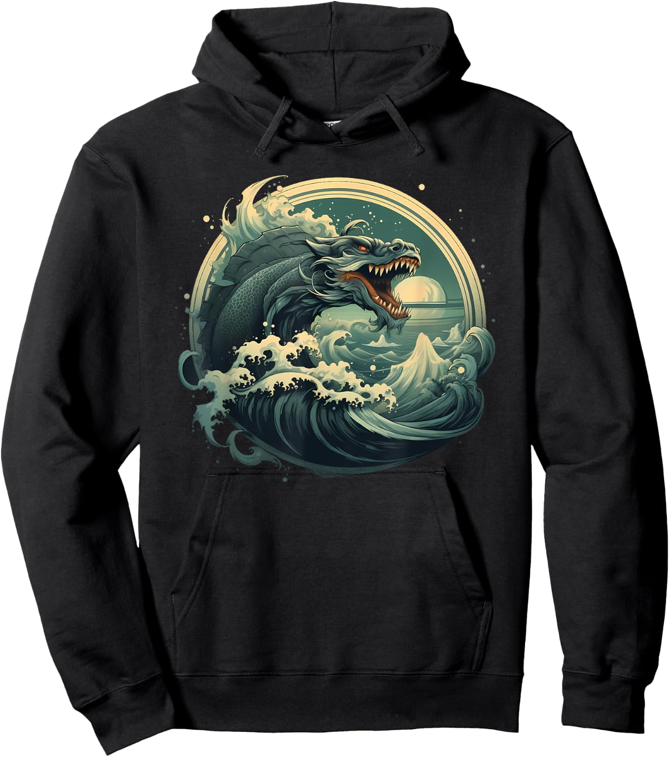 Leviathan Sea Monster Creature Cryptid Animal Ocean Graphic Hoodie - Hoodie | Black
