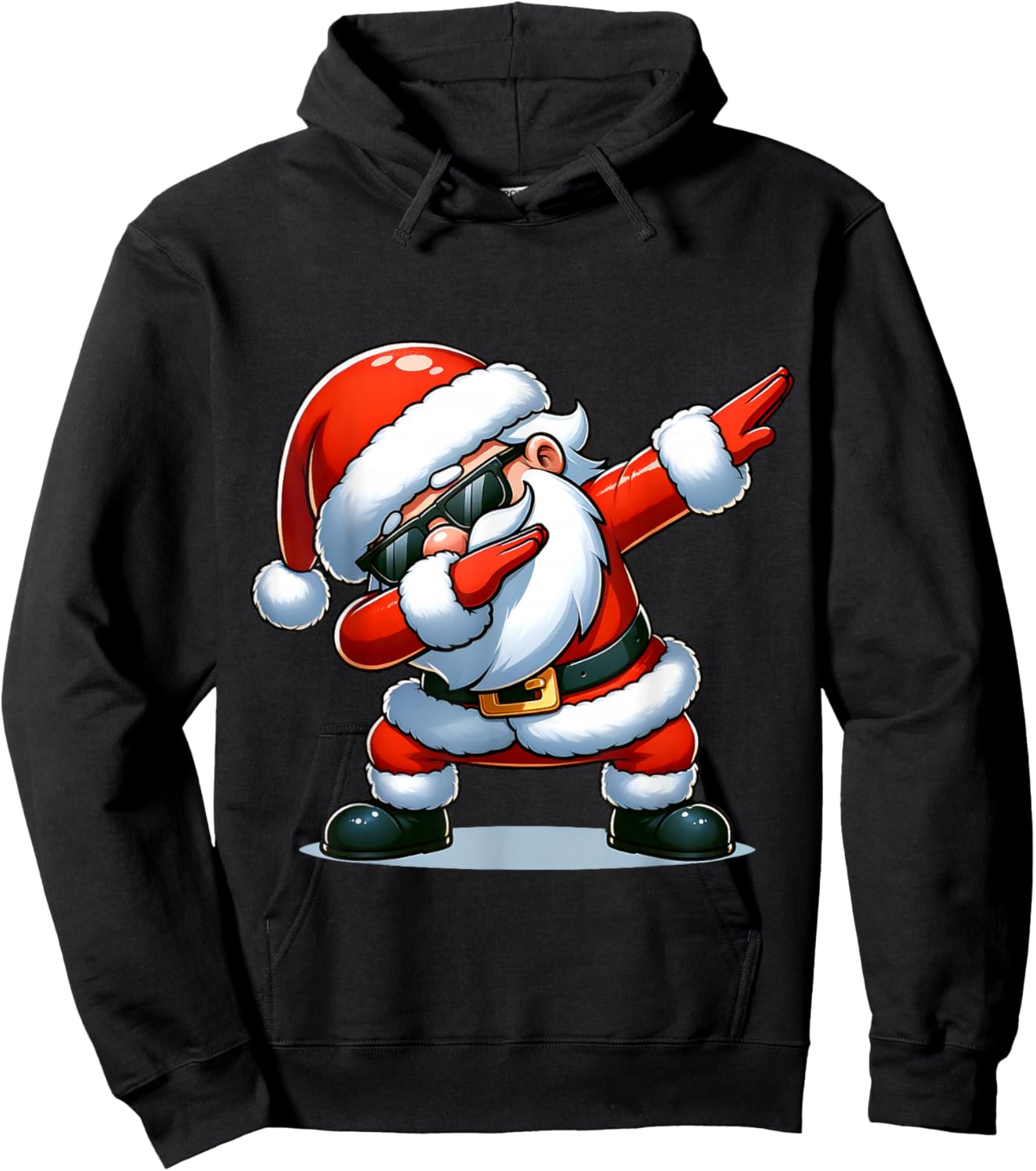 Christmas Santa Dabbing Boys Santa Xmas Funny Hoodie - Hoodie | Black