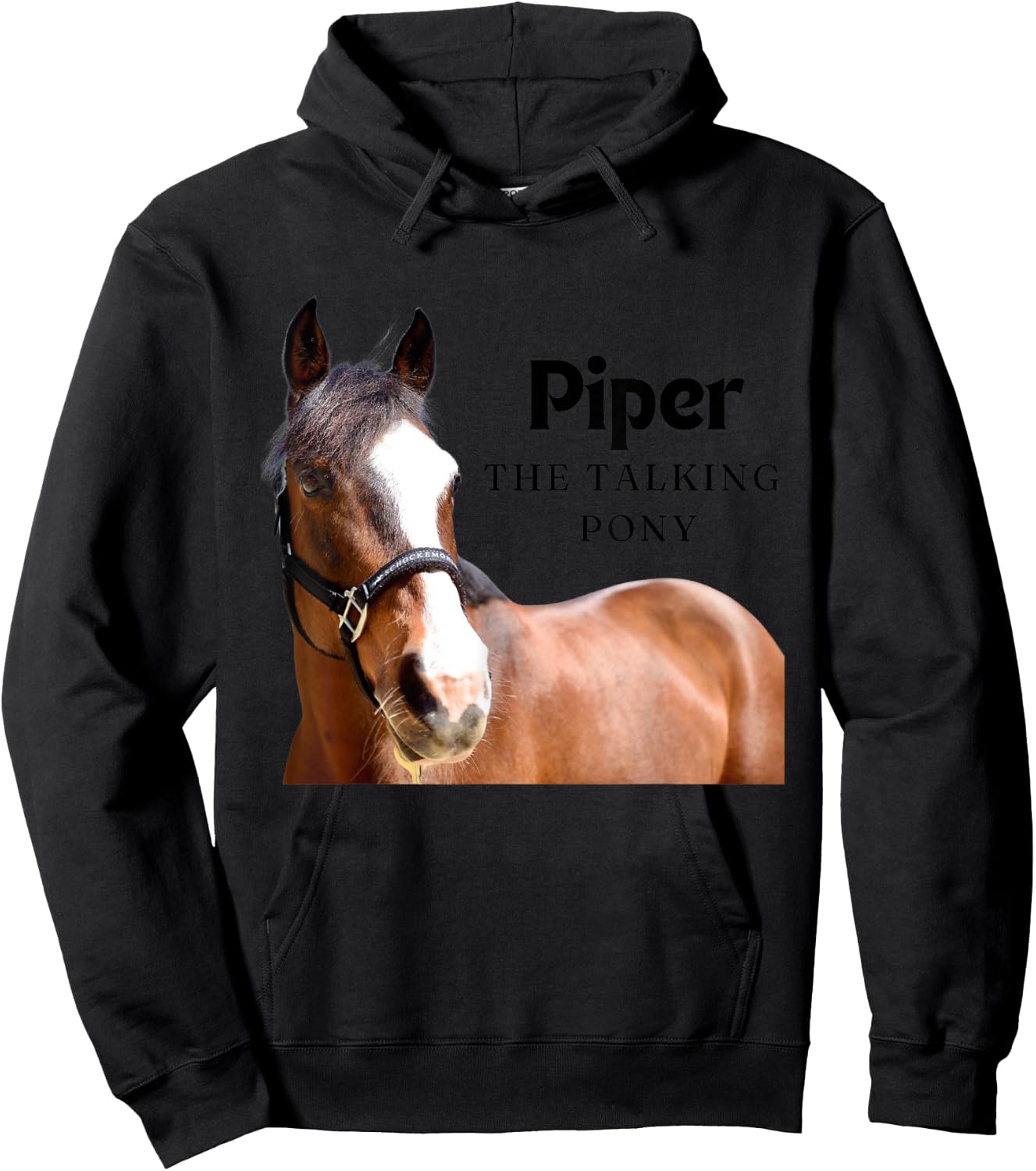 Piper - The Talking Pony Hoodie - Hoodie | Black