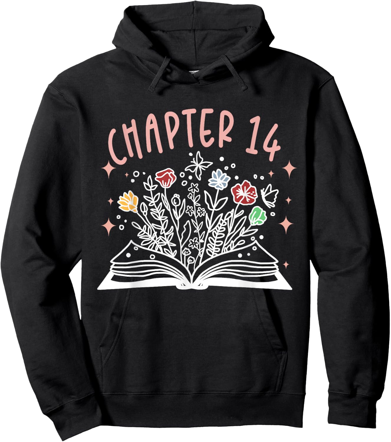 Chapter 14th Birthday Bookworm 14 Years Old For Book Loves Hoodie - Hoodie | Black