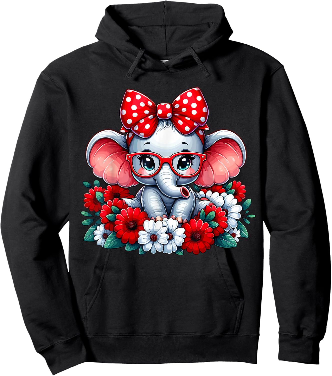 Elephant Flower Hoodie - Hoodie | Black