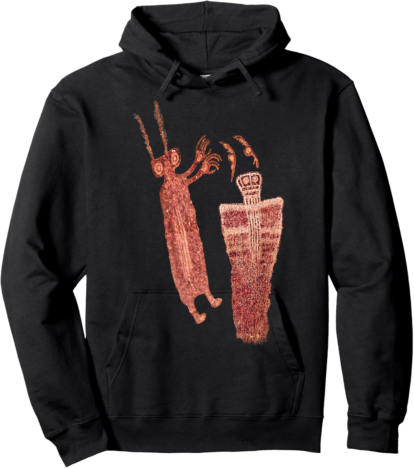 Ghost & Shaman Petroglyphs. Hoodie - Hoodie | Black