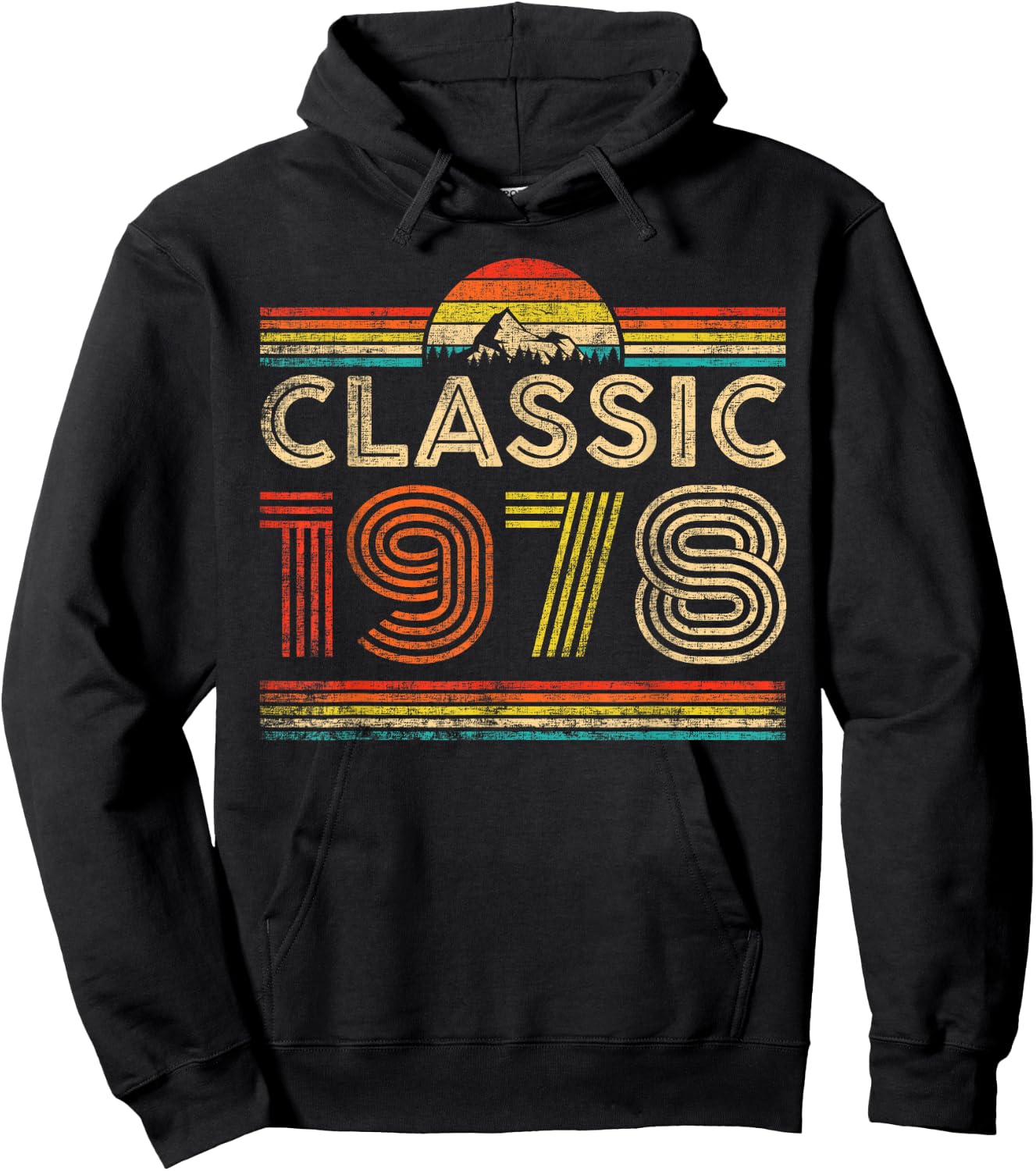 Classic 1978 Vintage 1978 Classic Year Men Women Birthday Hoodie - Hoodie | Black